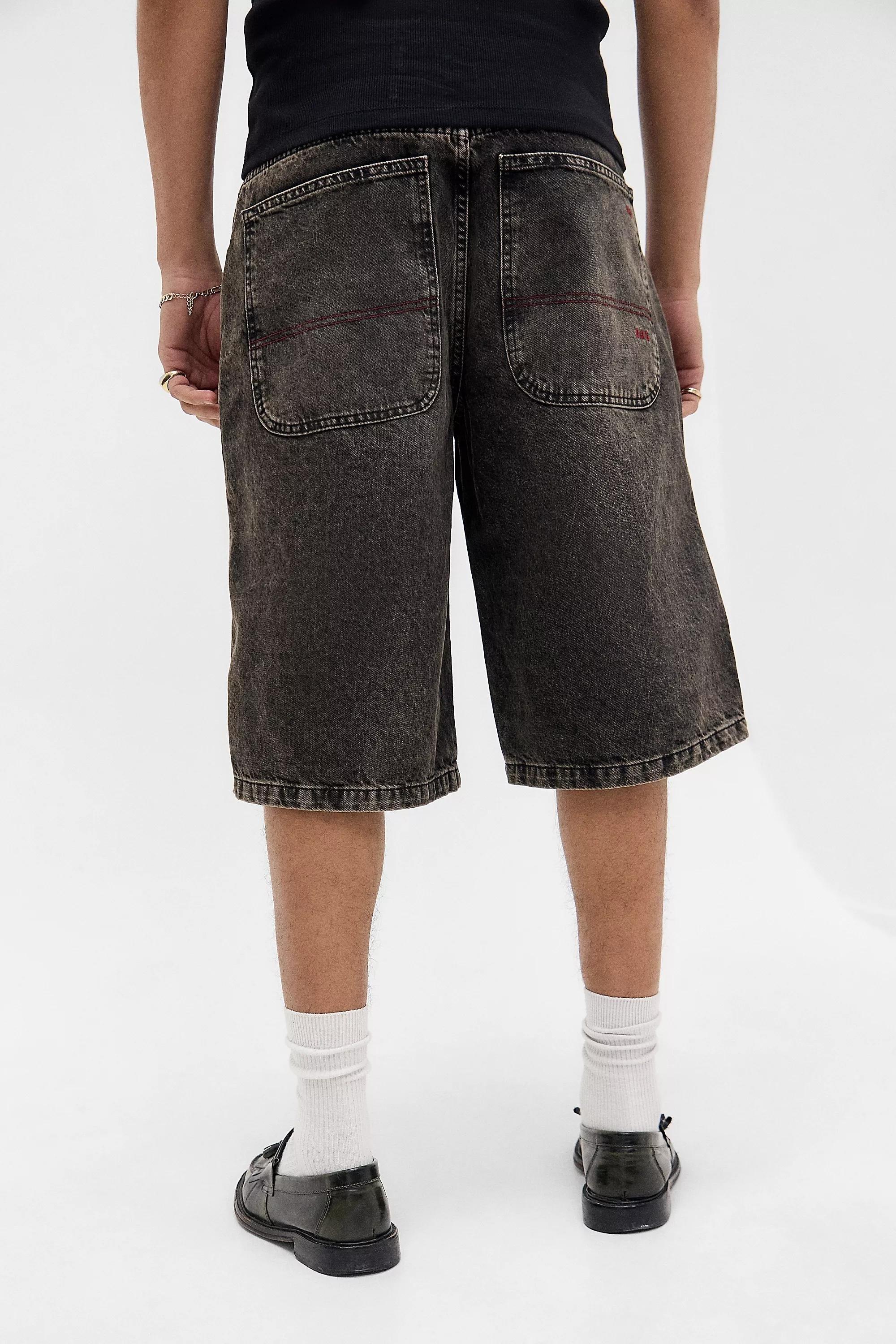 Black Bdg Relacxed Denim Shorts, BLK, medium