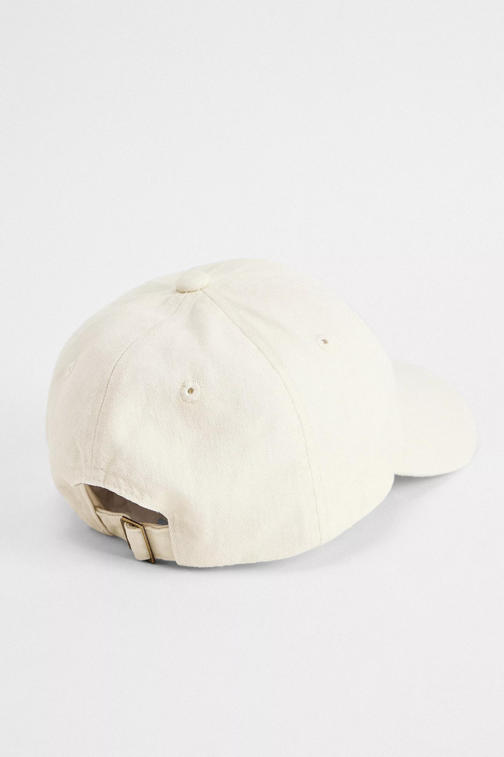 Cream Embroidered Cap, CREME, large image number 3