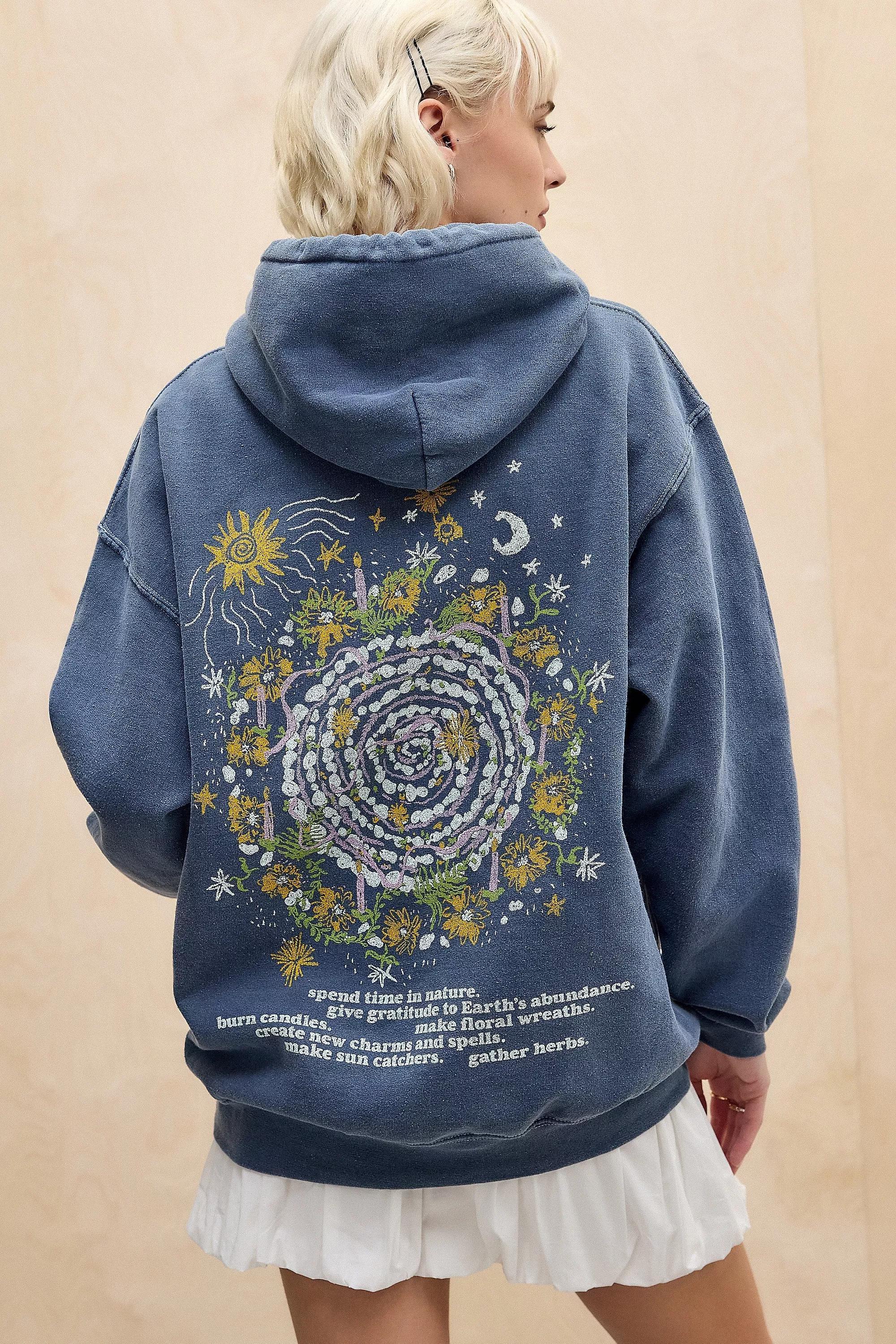 Blue Uo Celestial Hoodie, , large image number 0
