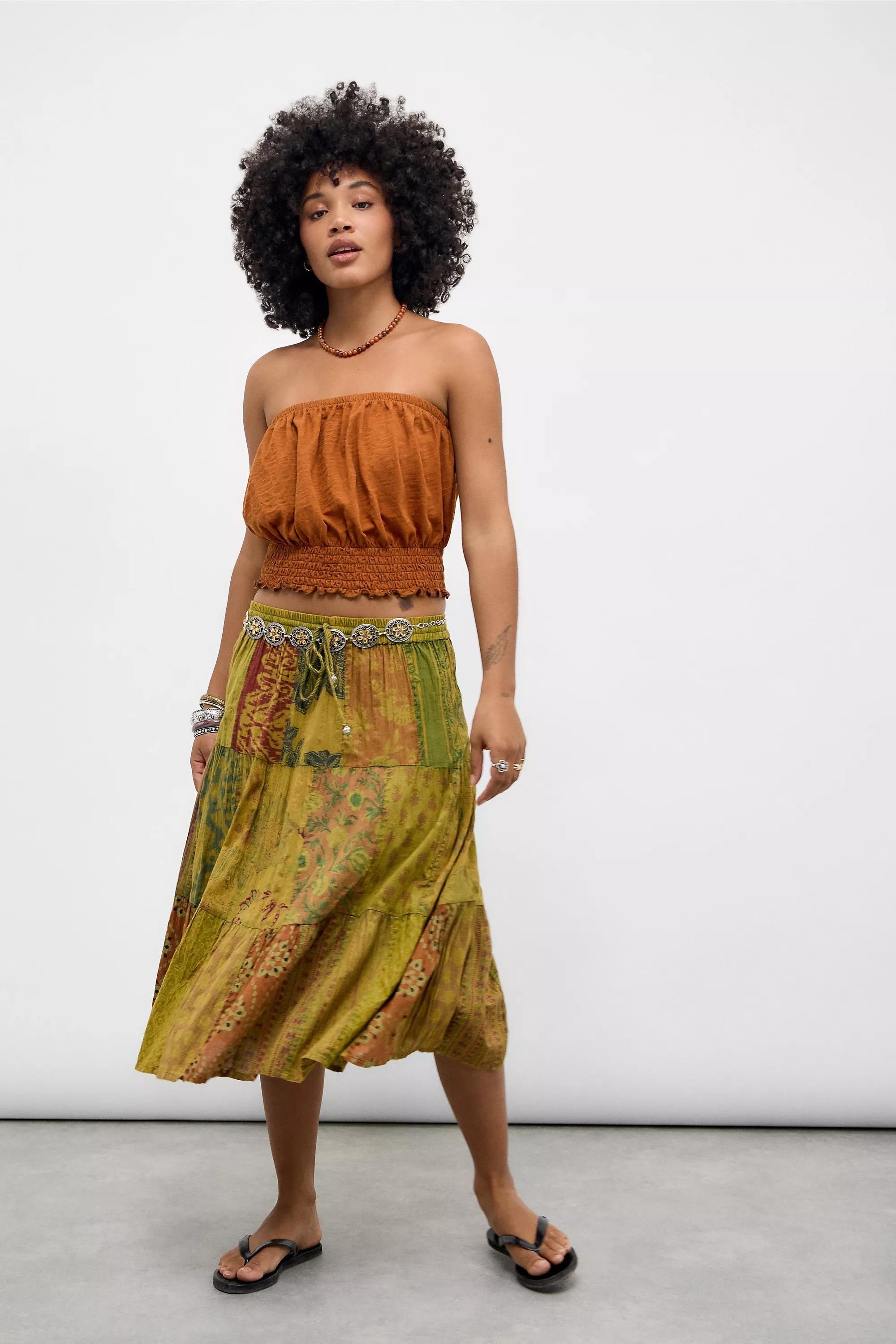 Brown UO Maris Crop Top, , large image number 1