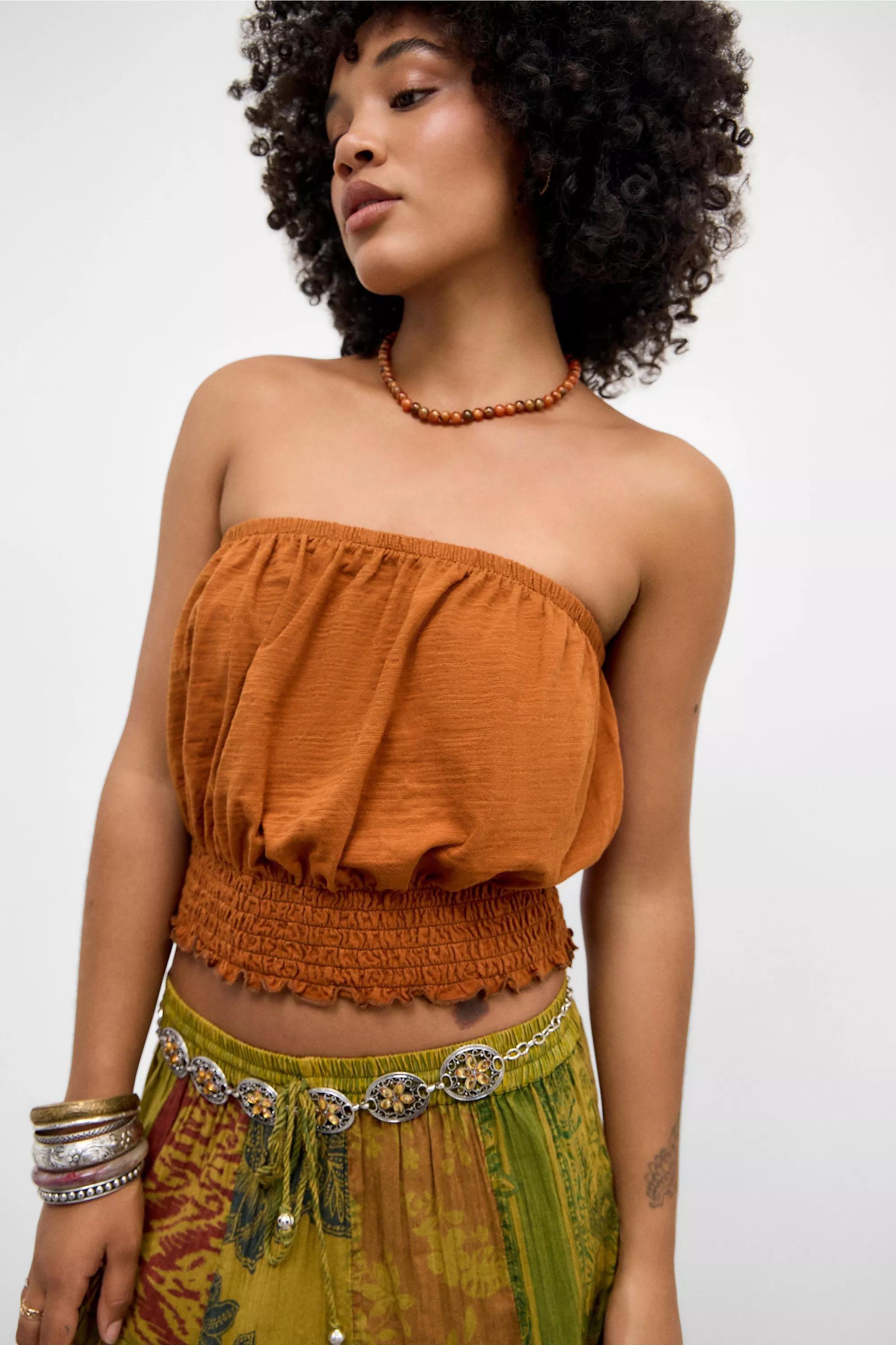 Brown UO Maris Crop Top, , large image number 2