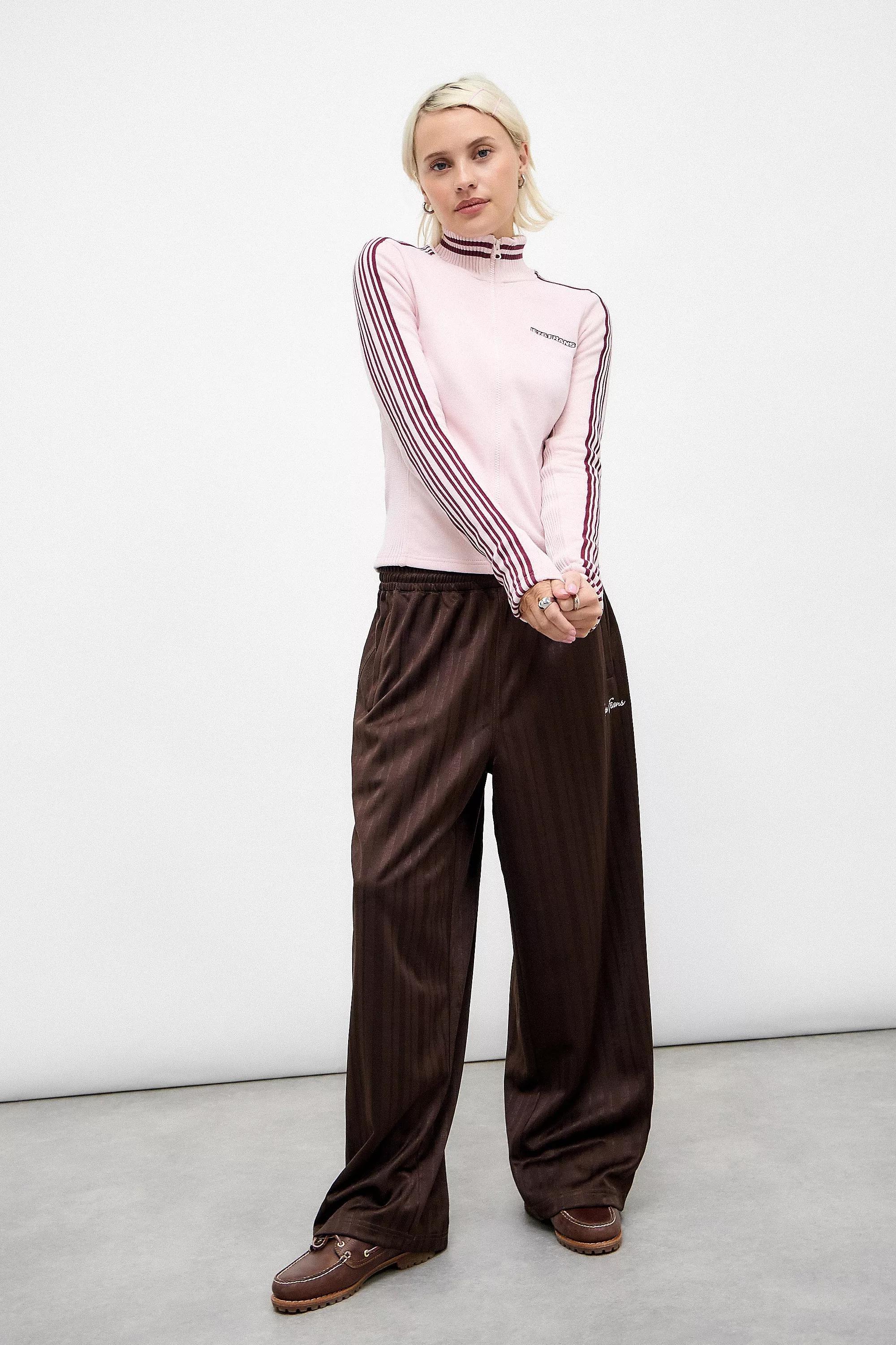 Whisper Pink UO Track Top Sweater, , large image number 3