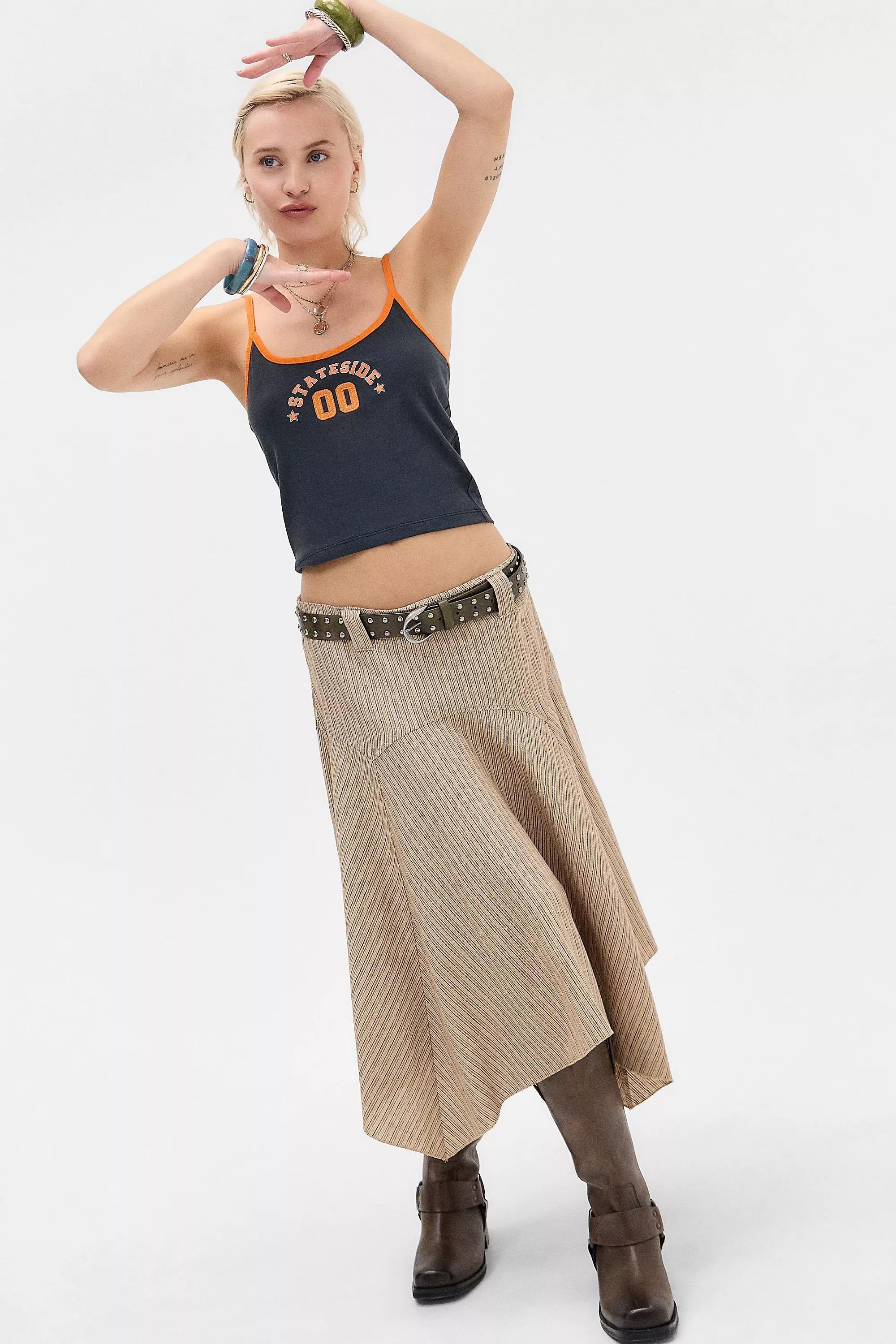 Navy UO Logo Print Tank Top, BLK, large image number 1