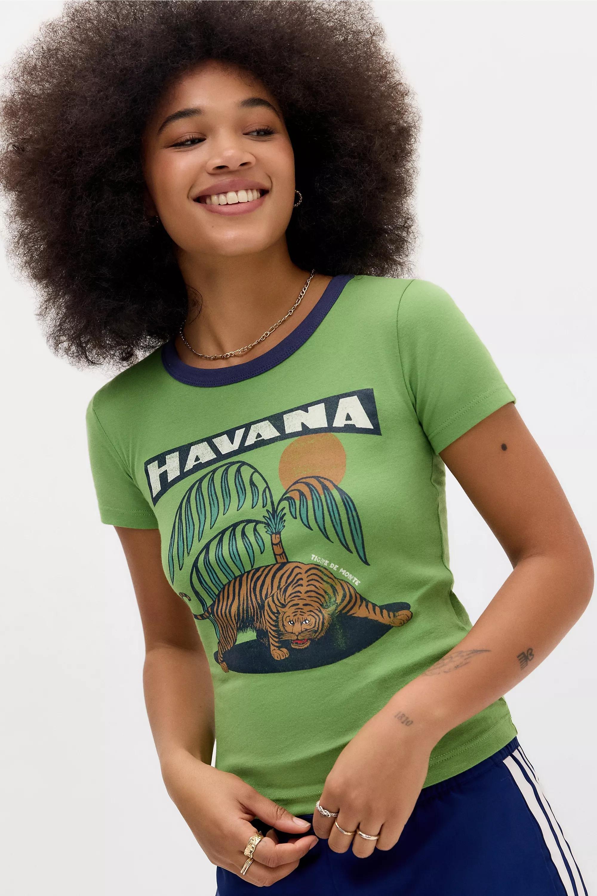 Green Uo Havana Tiger Baby T-Shirt, , large image number 0