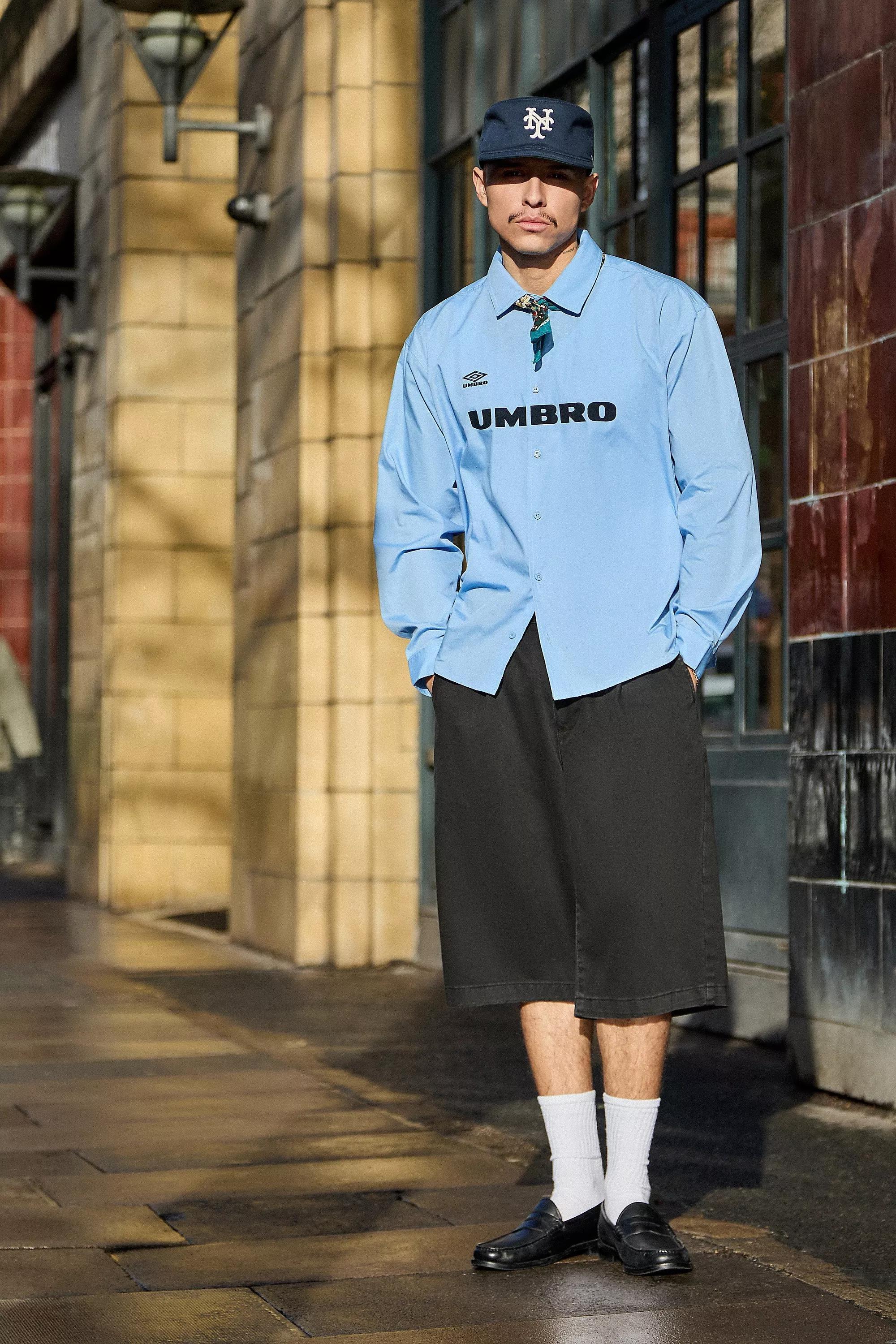 Umbro UO Exclusive Blue Logo Oxford Shirt, , large image number 1