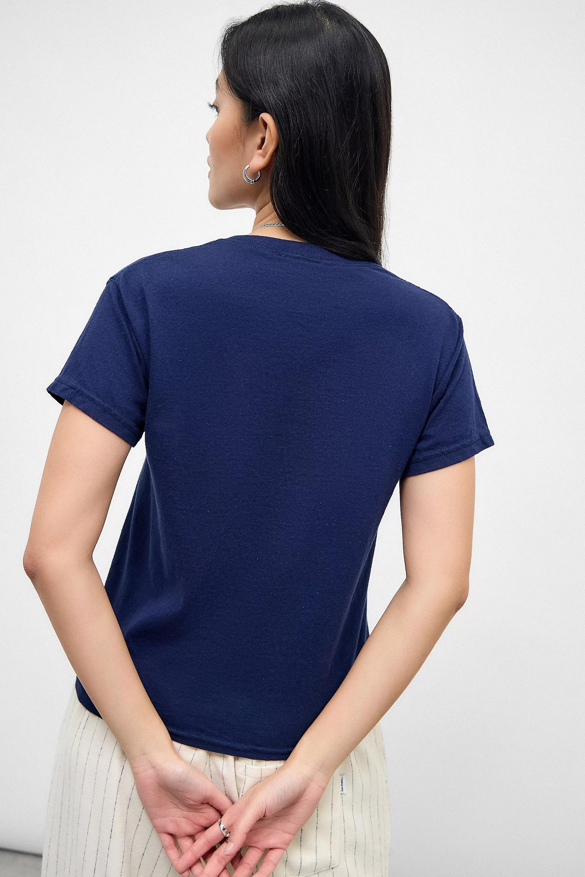 Navy Iets Frans... Plain Boxy T-Shirt, , large image number 3