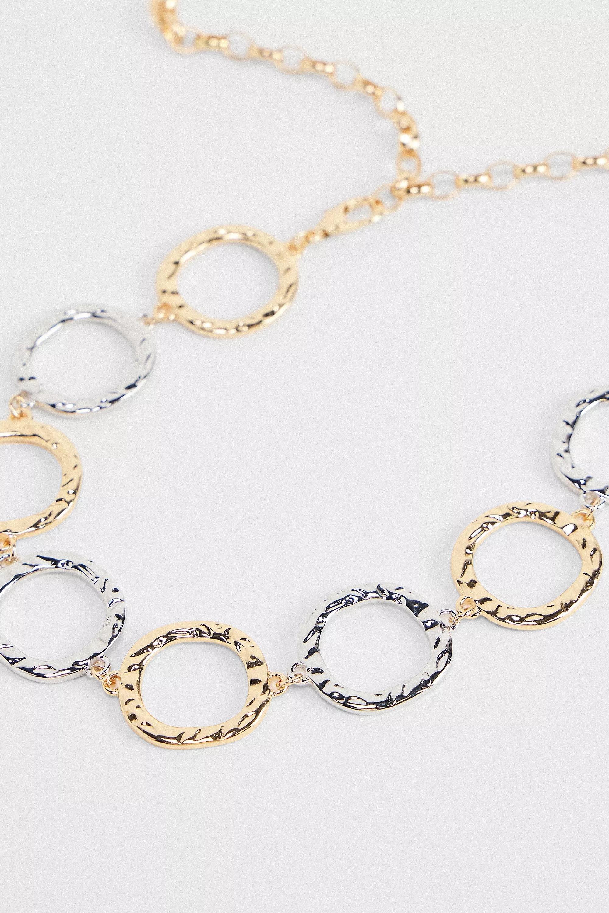 Multicolour Uo Ola Mixed Metal Circle Chain, ASSORT, large image number 1