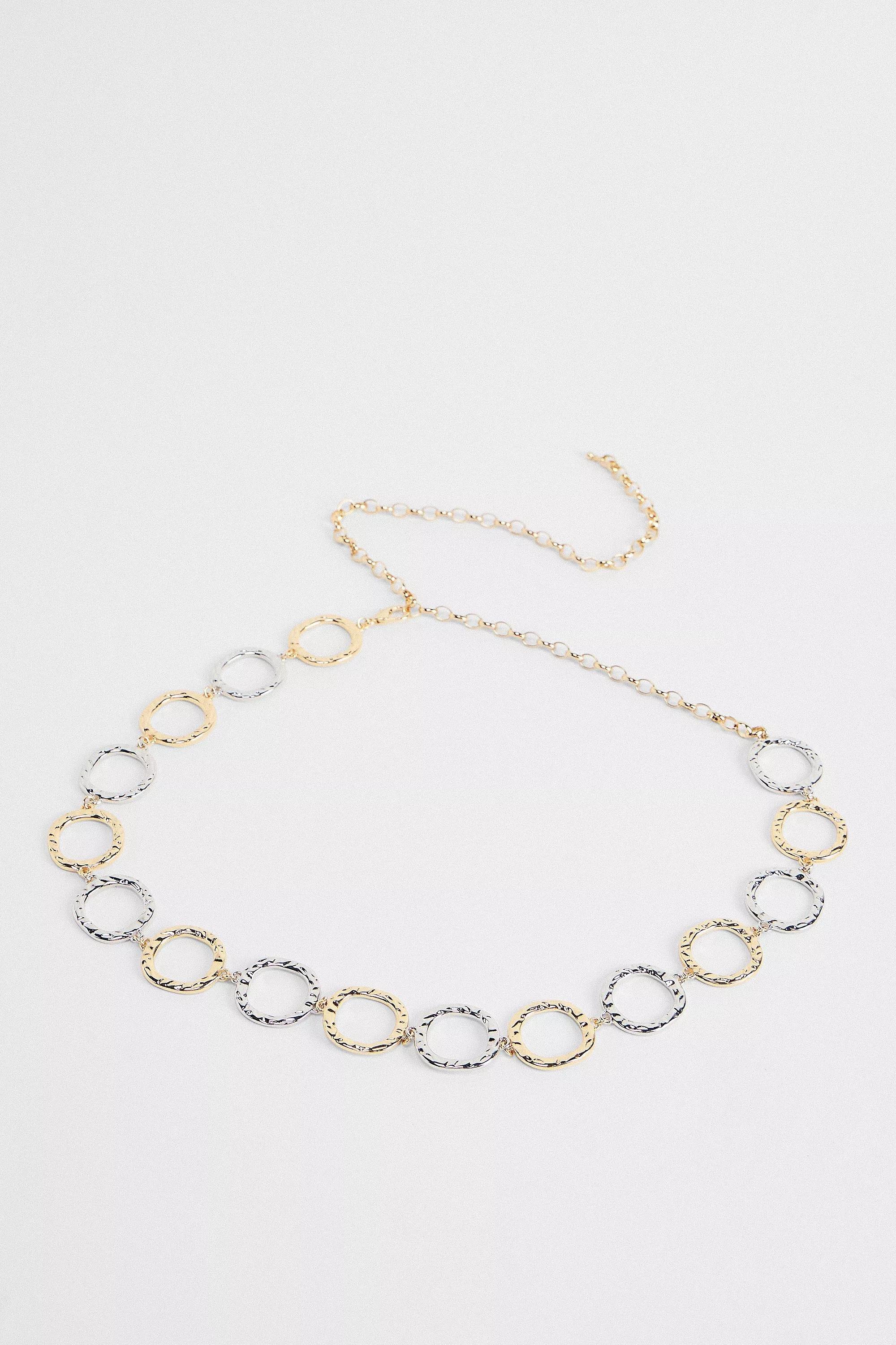 Multicolour Uo Ola Mixed Metal Circle Chain, ASSORT, large image number 2