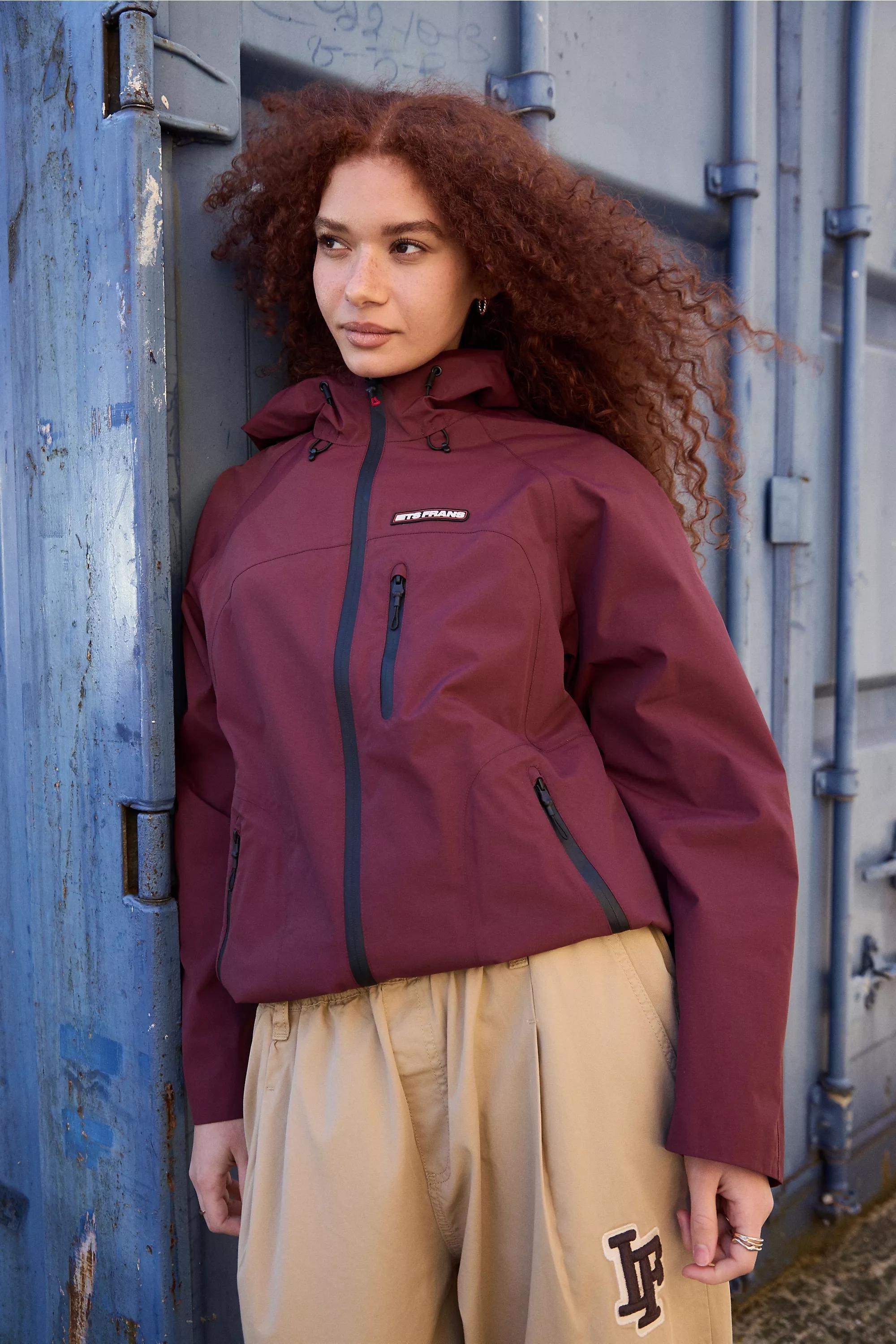 Burgundy iets frans... Tayo Waterproof Shell Jacket, A301_0259, large image number 0