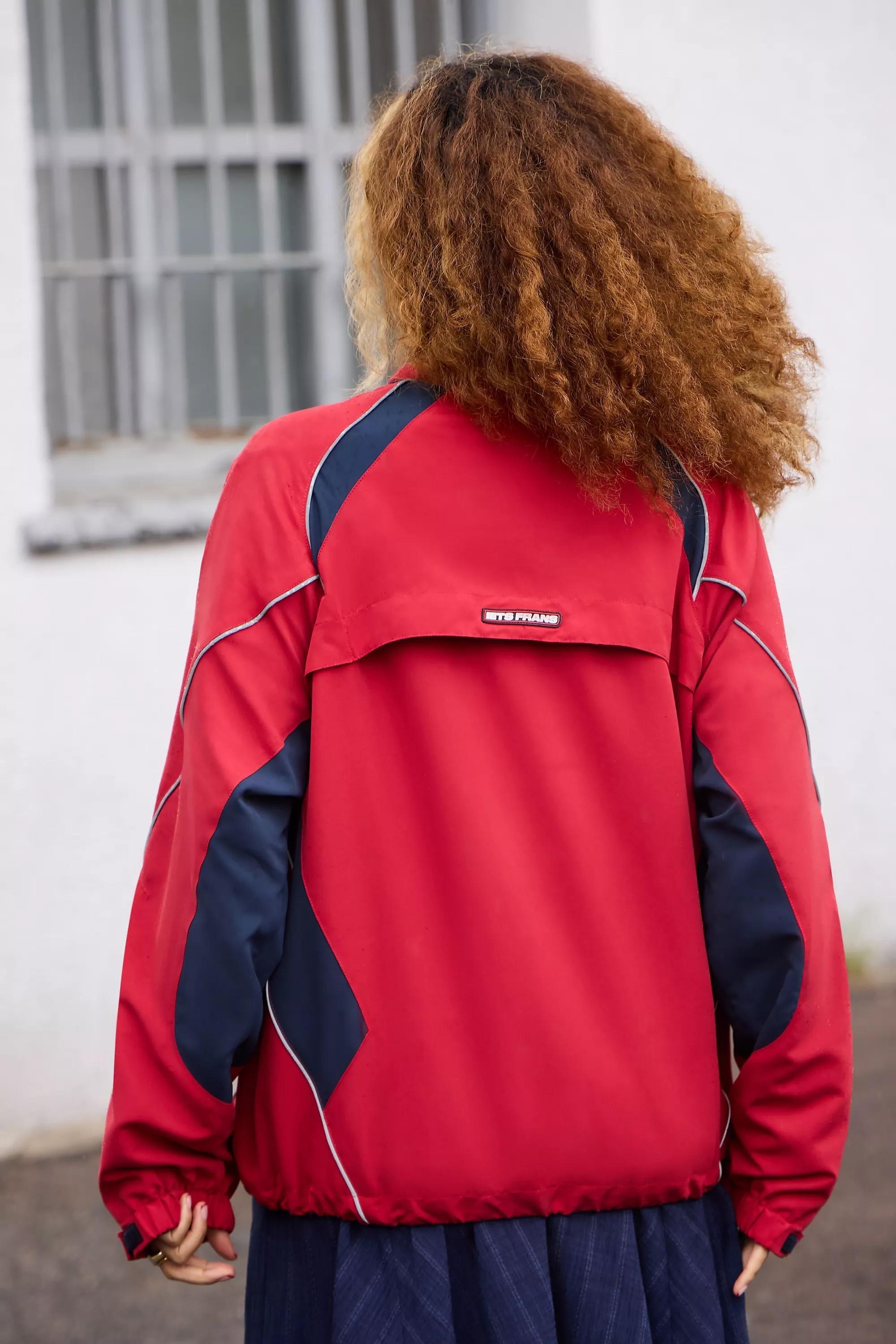 RED iets frans... Tyla Panelled Shell Jacket, RED, large image number 1