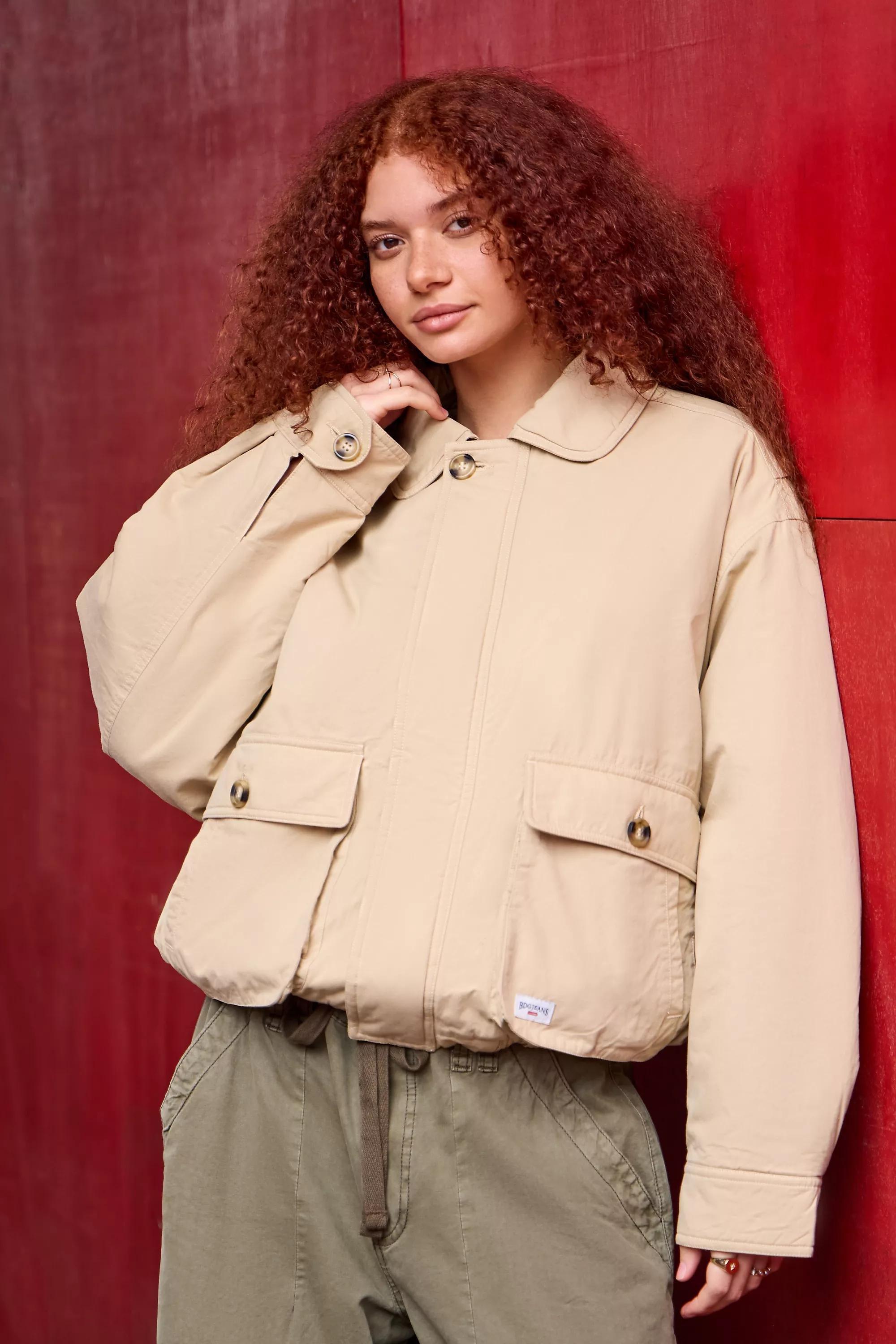 Cream Bdg Yafa Padded Harrington Jacket, CREME, large image number 0