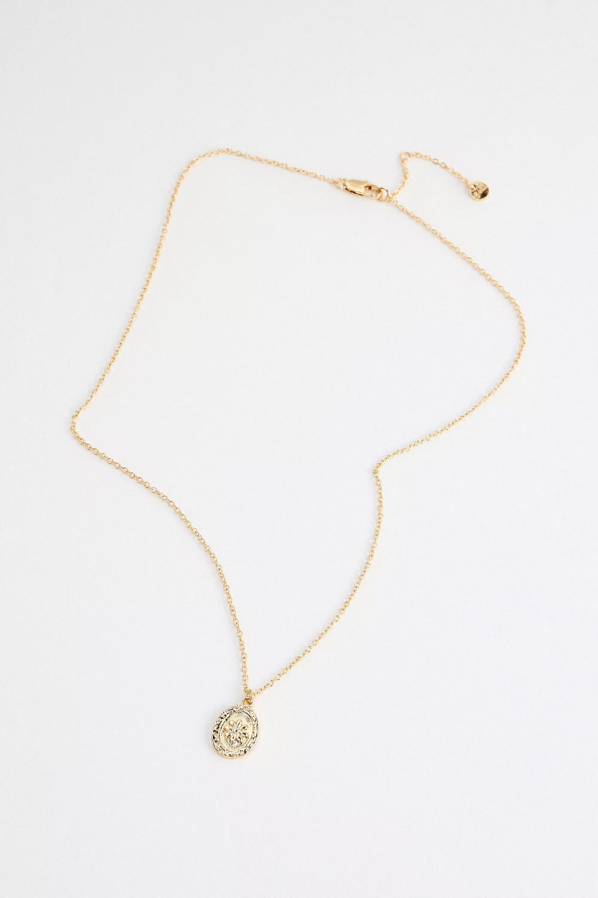 Silence + Noise Daisy Concho Pendant Necklace, GOLD, large image number 2