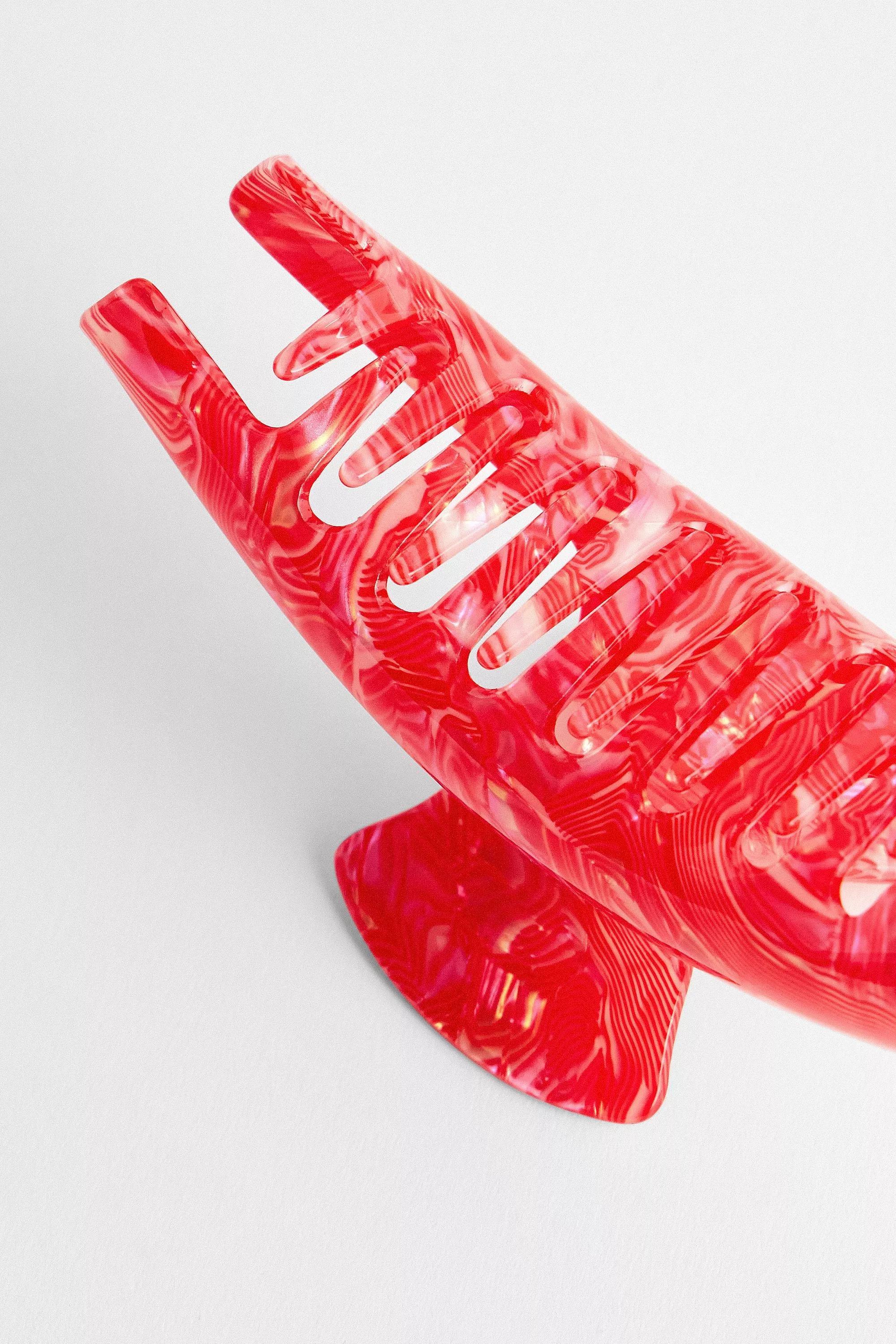 Red Eve Claw Clip, RED, large image number 2