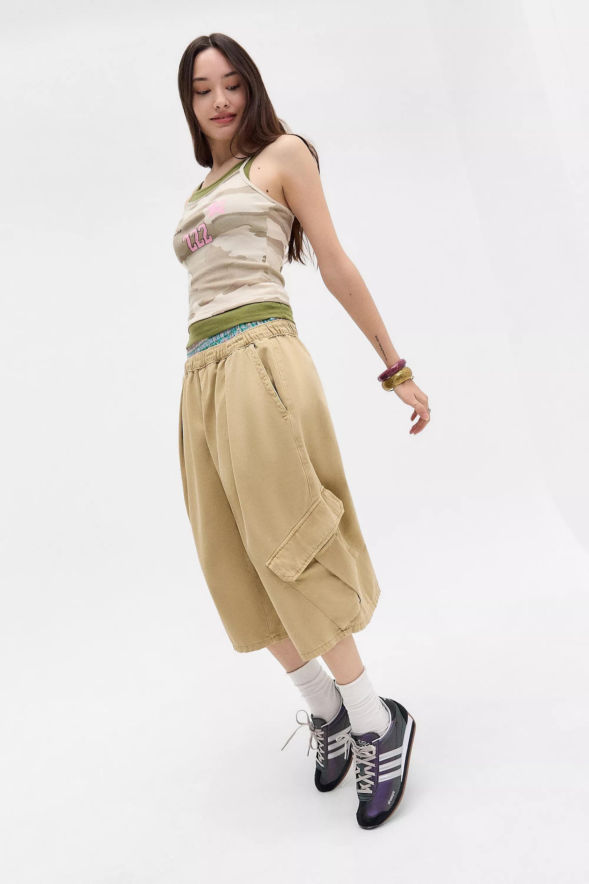 Green Pattern Uo Nico Camo Double Layer Cami, , large image number 2