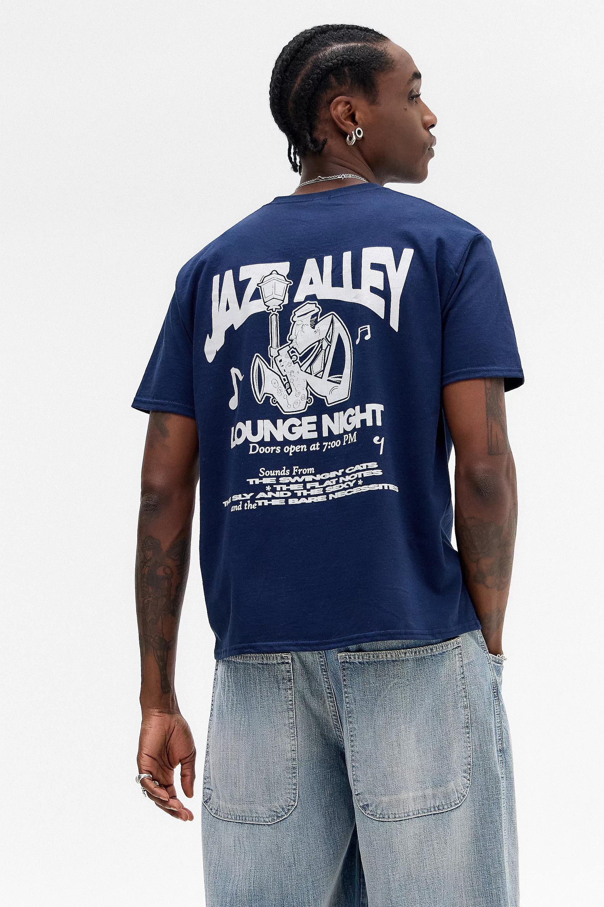 Navy Uo Printed T-Shirt, , large image number 2