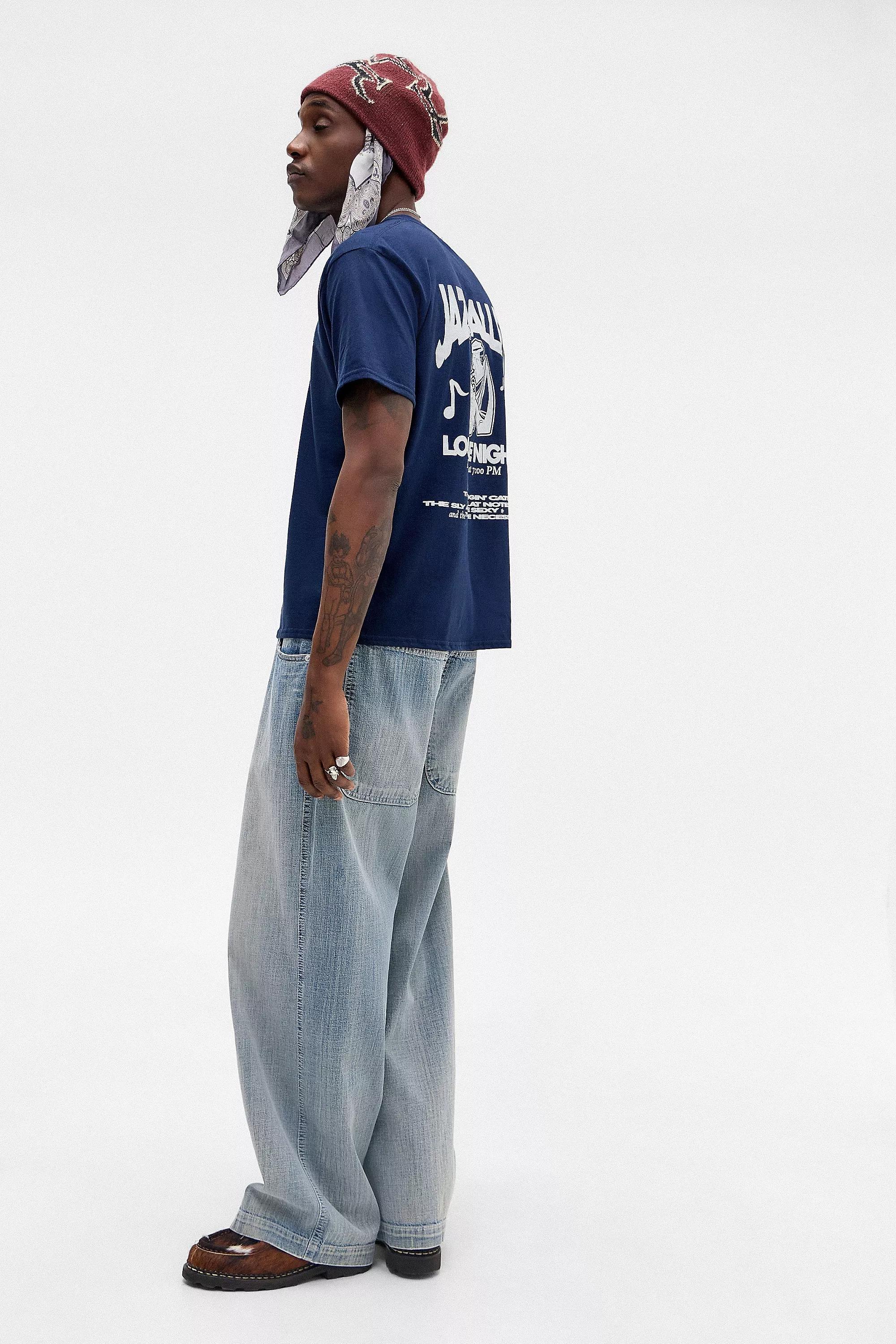 Navy Uo Printed T-Shirt, , large image number 3