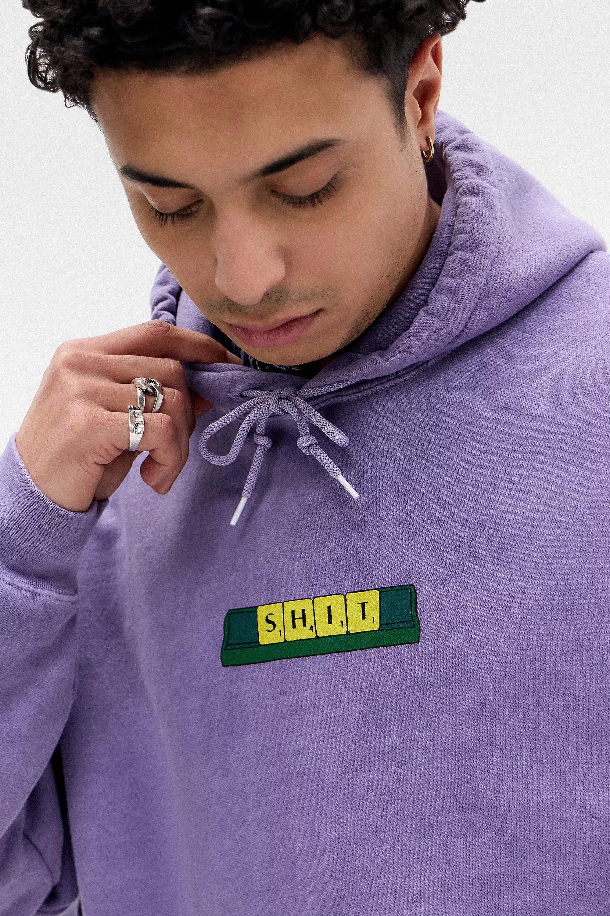 Lilac Uo Printed Hoodie, , large image number 1