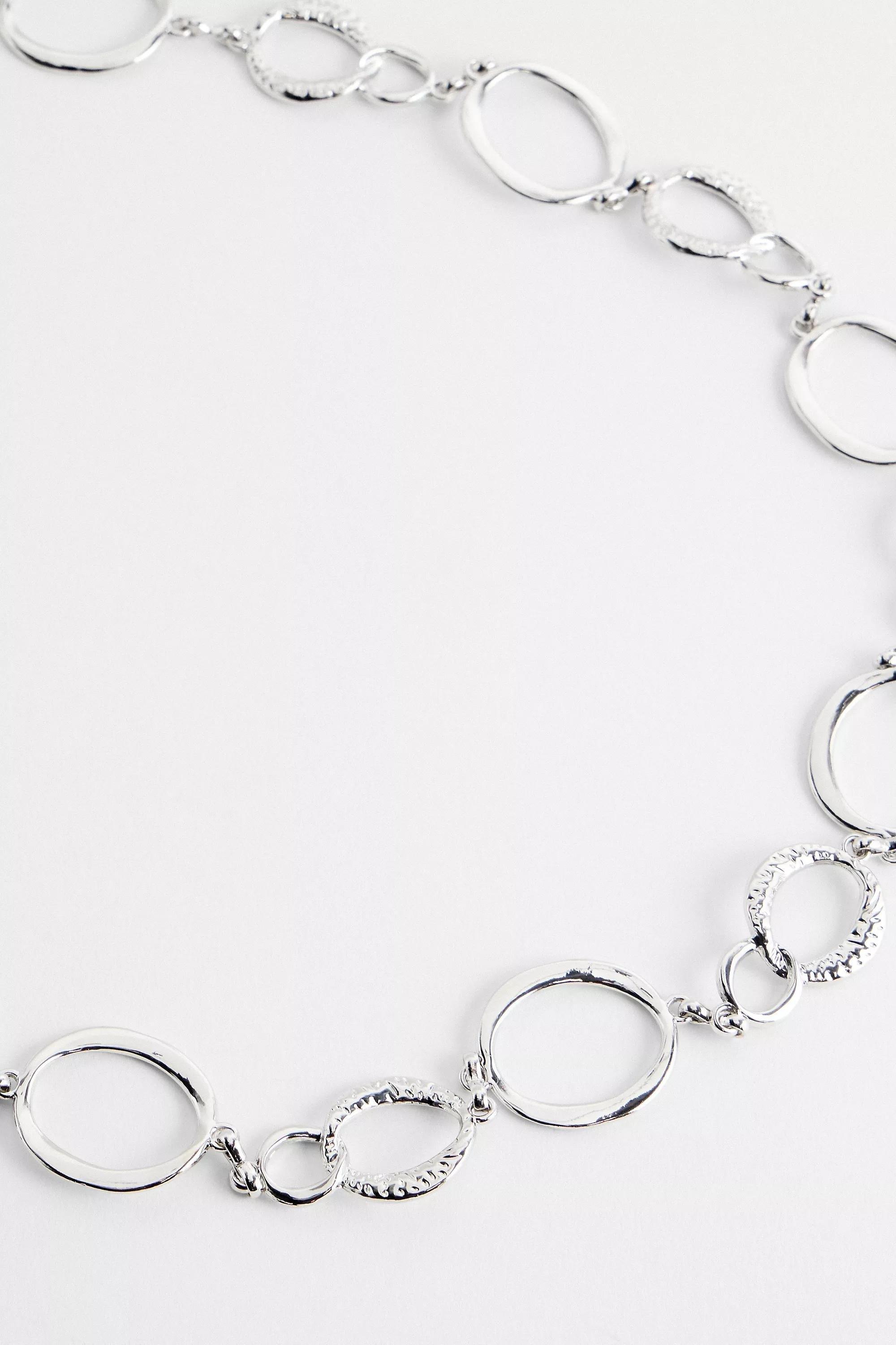 Silver Uo Mixed Oval Chain Belt, SLVR, large image number 3