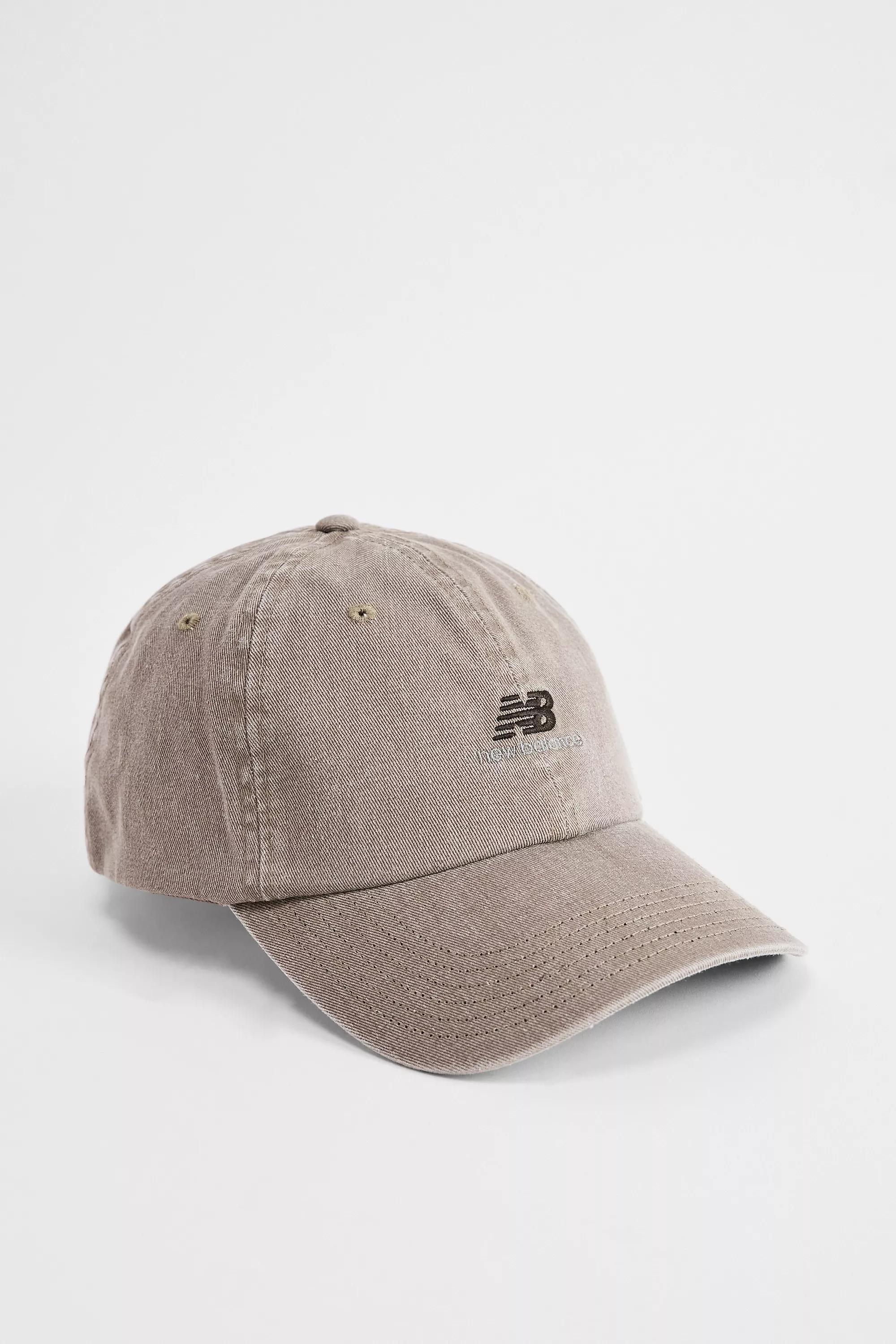 Brown New Balance Six-Panel Logo Cap, TAUPE, medium
