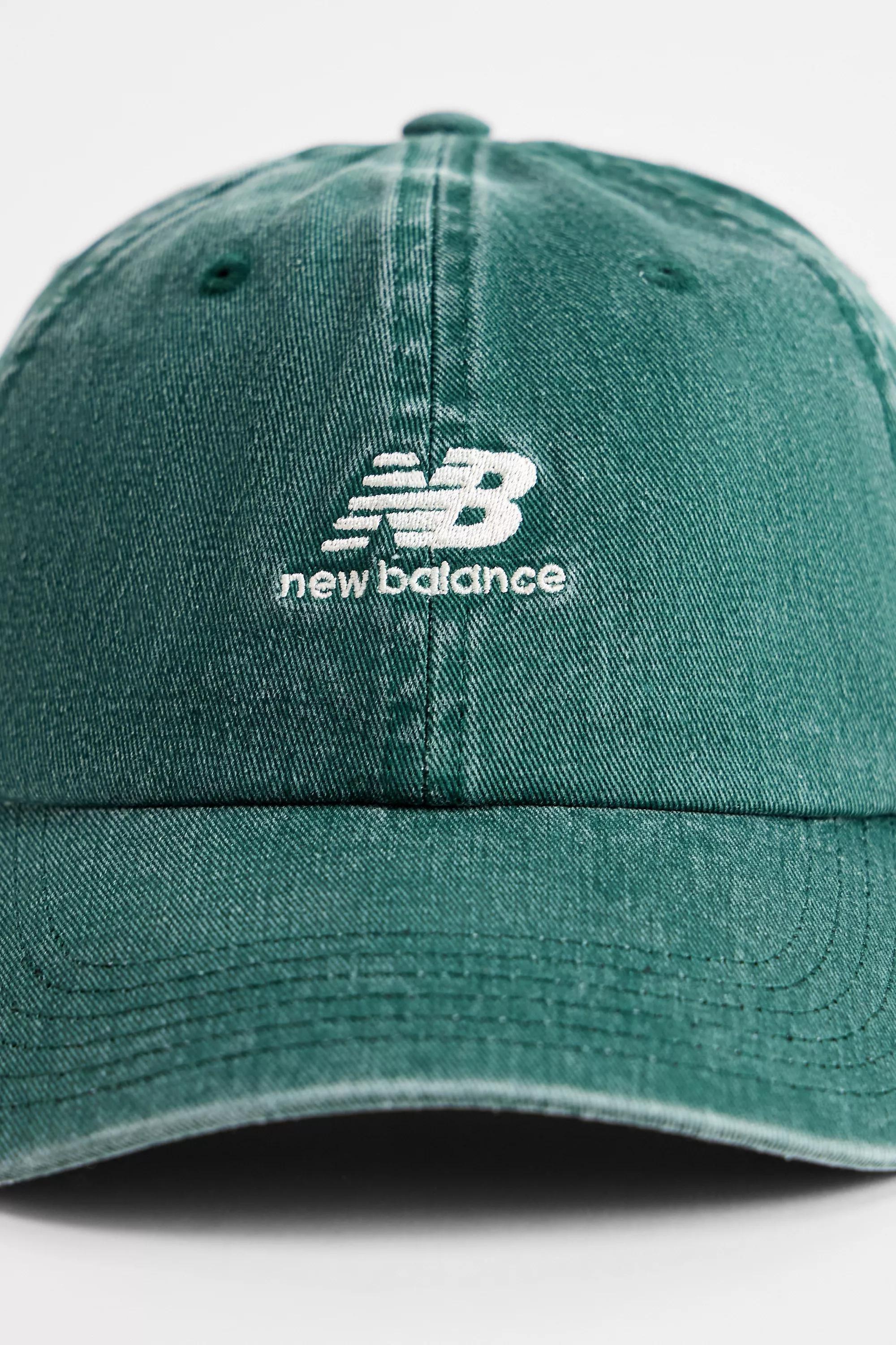 Green New Balance Six-Panel Logo Cap, GRN, large image number 2