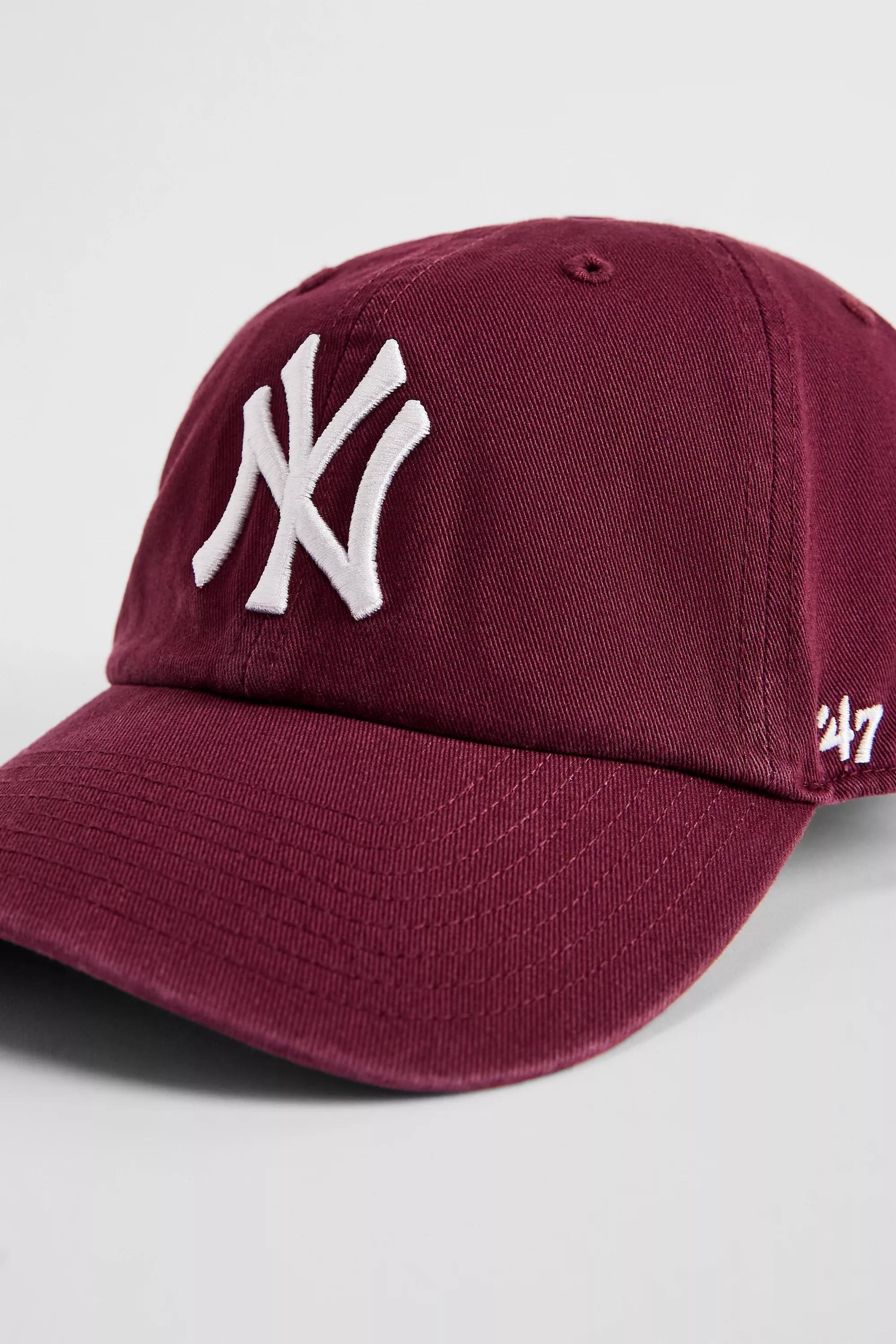 Wine '47 Brand Burgundy Ny Yankees Clean Up Cap, WINE, large image number 1