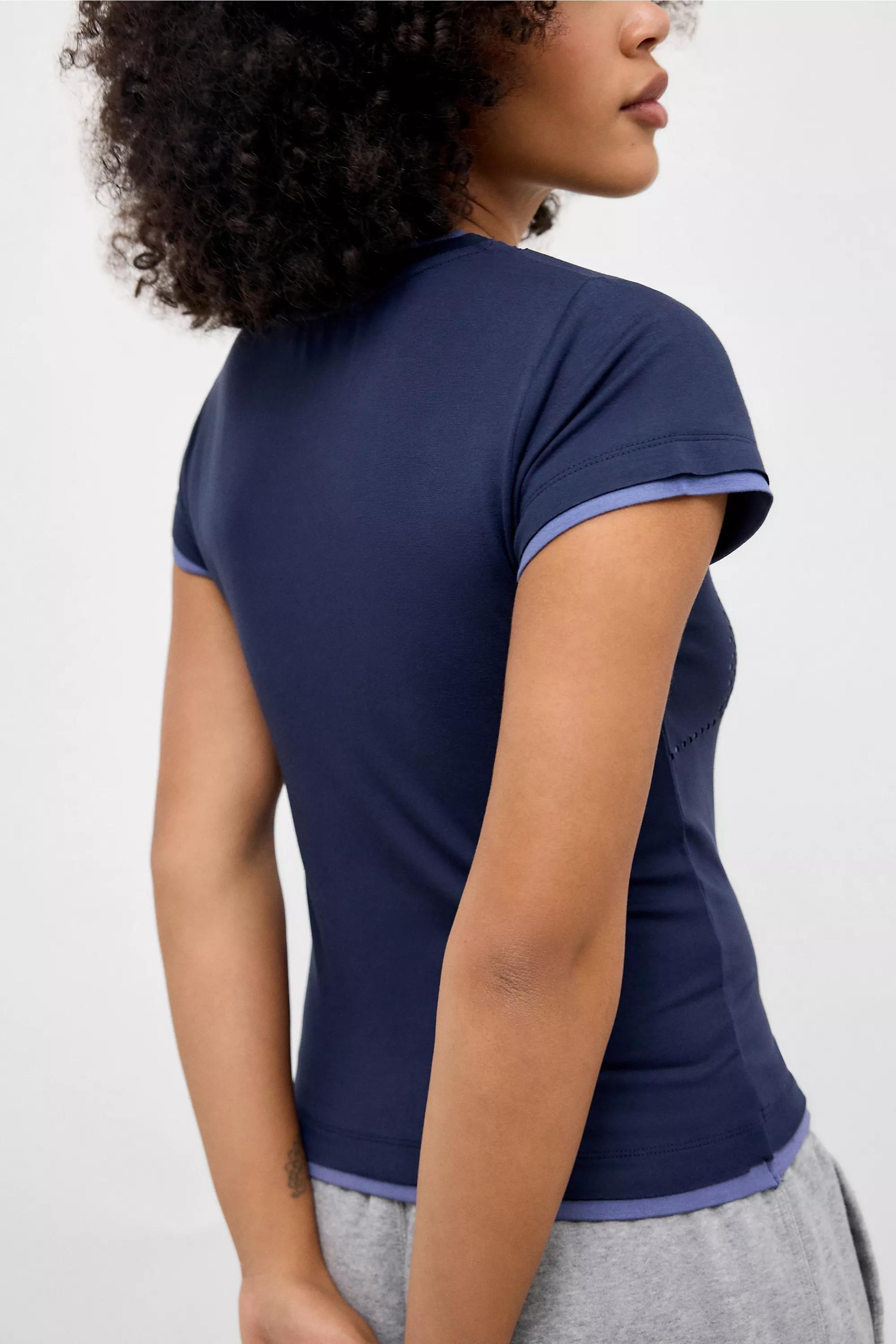 Navy Jaded London Illusion Top, , large image number 4