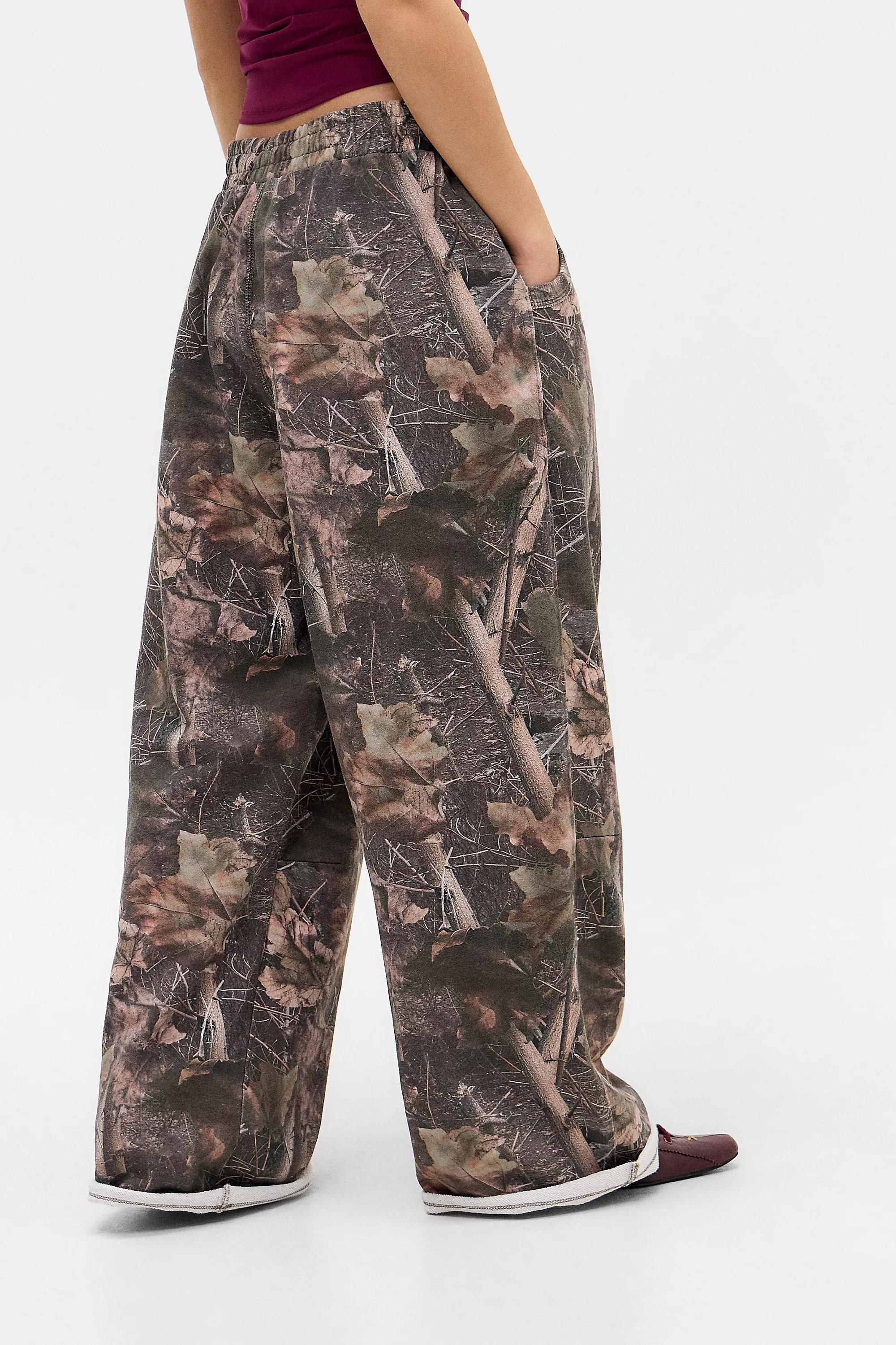 Multicolour Jaded London Woodland Camo Baggy Monster Joggers, , large image number 3
