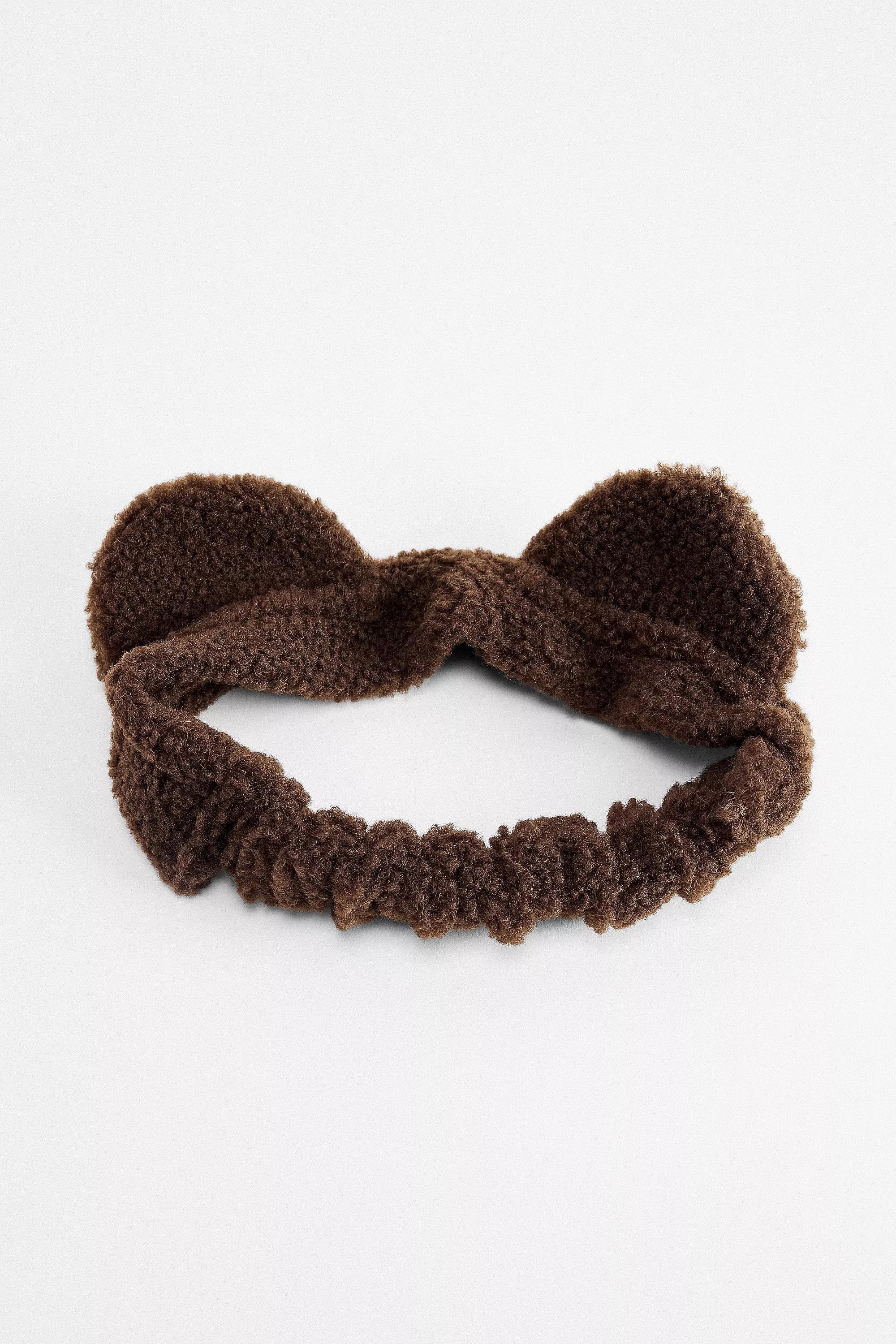 UO Brown Teddy Spa Day Headband, BRN, large image number 0