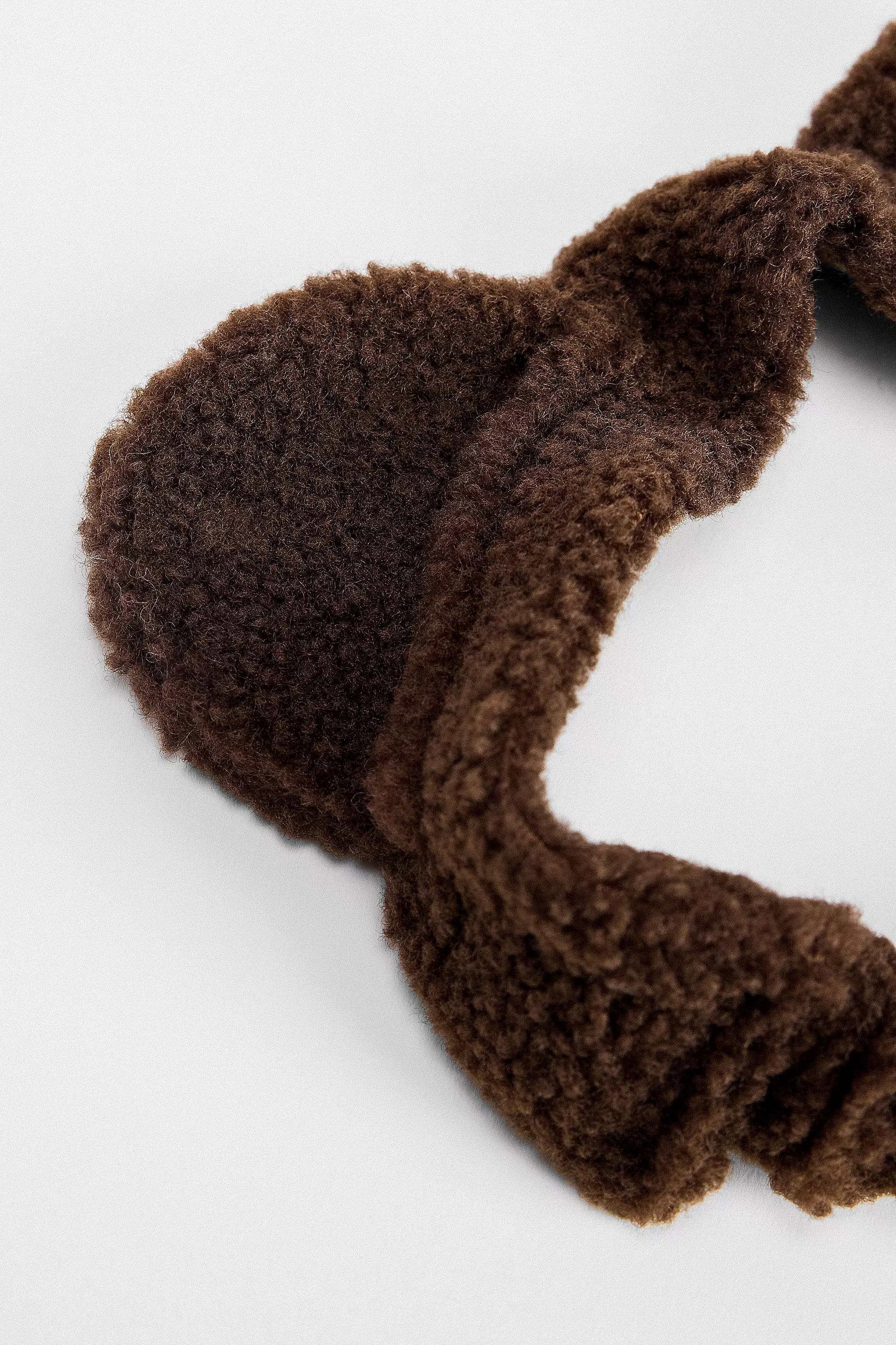 UO Brown Teddy Spa Day Headband, BRN, large image number 1