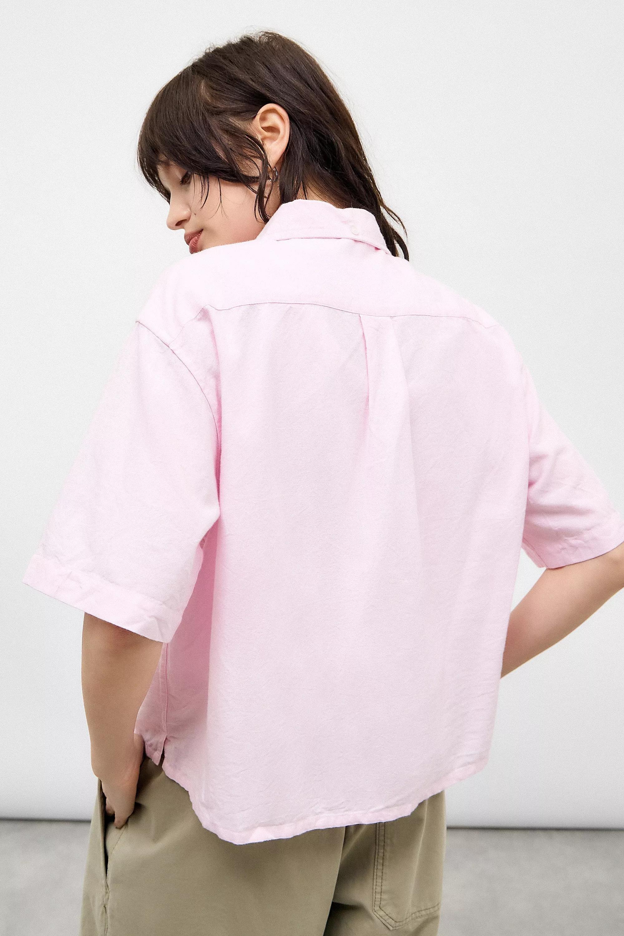 Pink Bdg Cody Cropped Shirt, , large image number 3