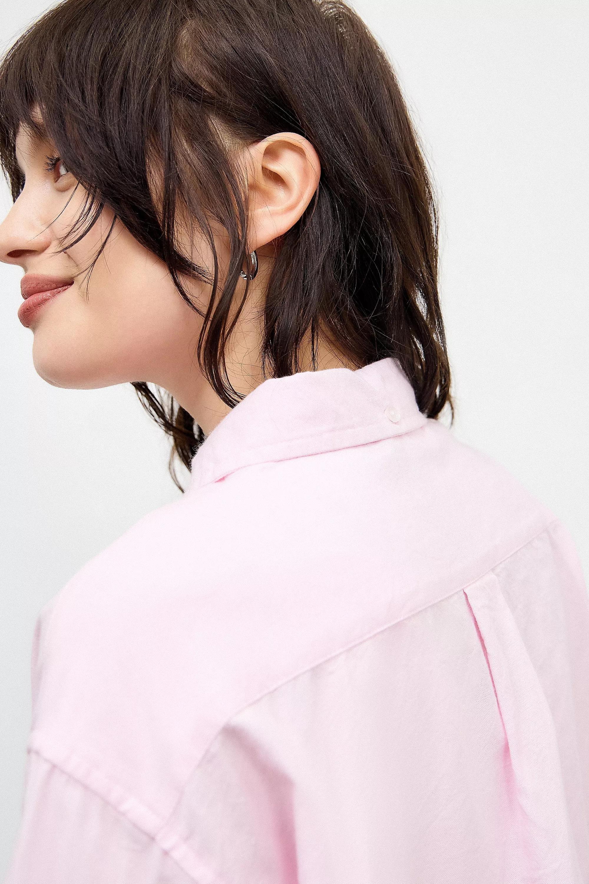 Pink Bdg Cody Cropped Shirt, , large image number 4