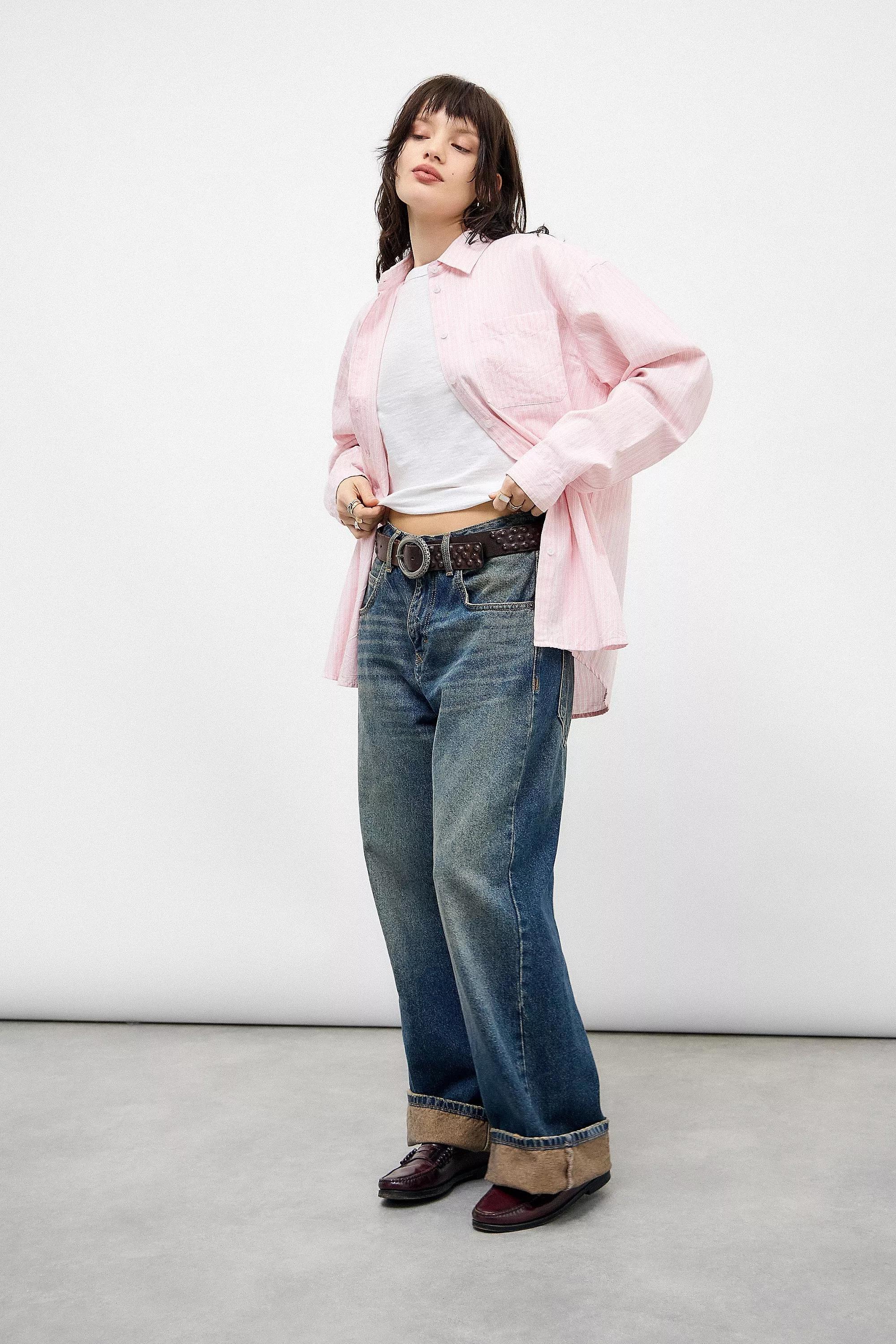 Pink Bdg Beck Stripe Shirt, , large image number 0