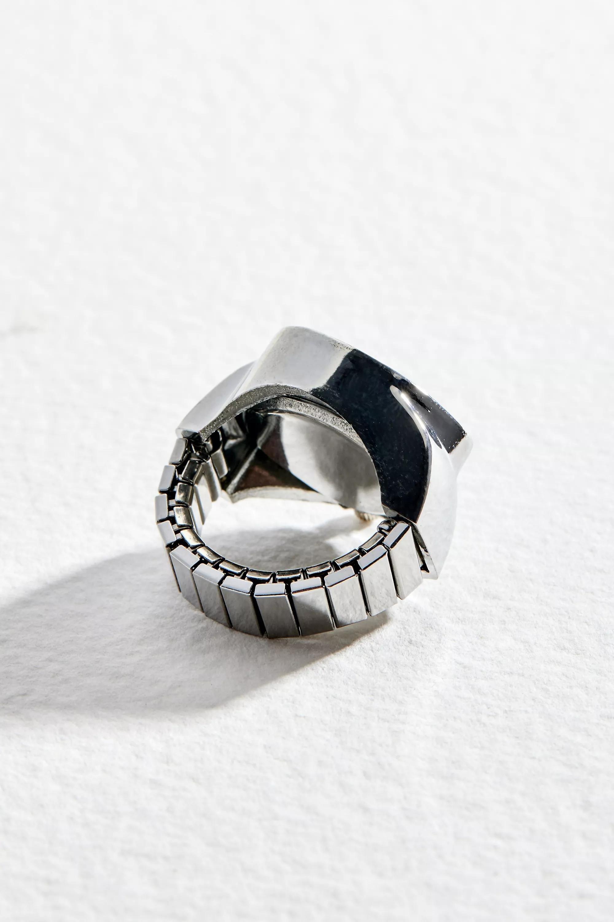 Silver Silence + Noise Heart Watch Ring, SLVR, large image number 2