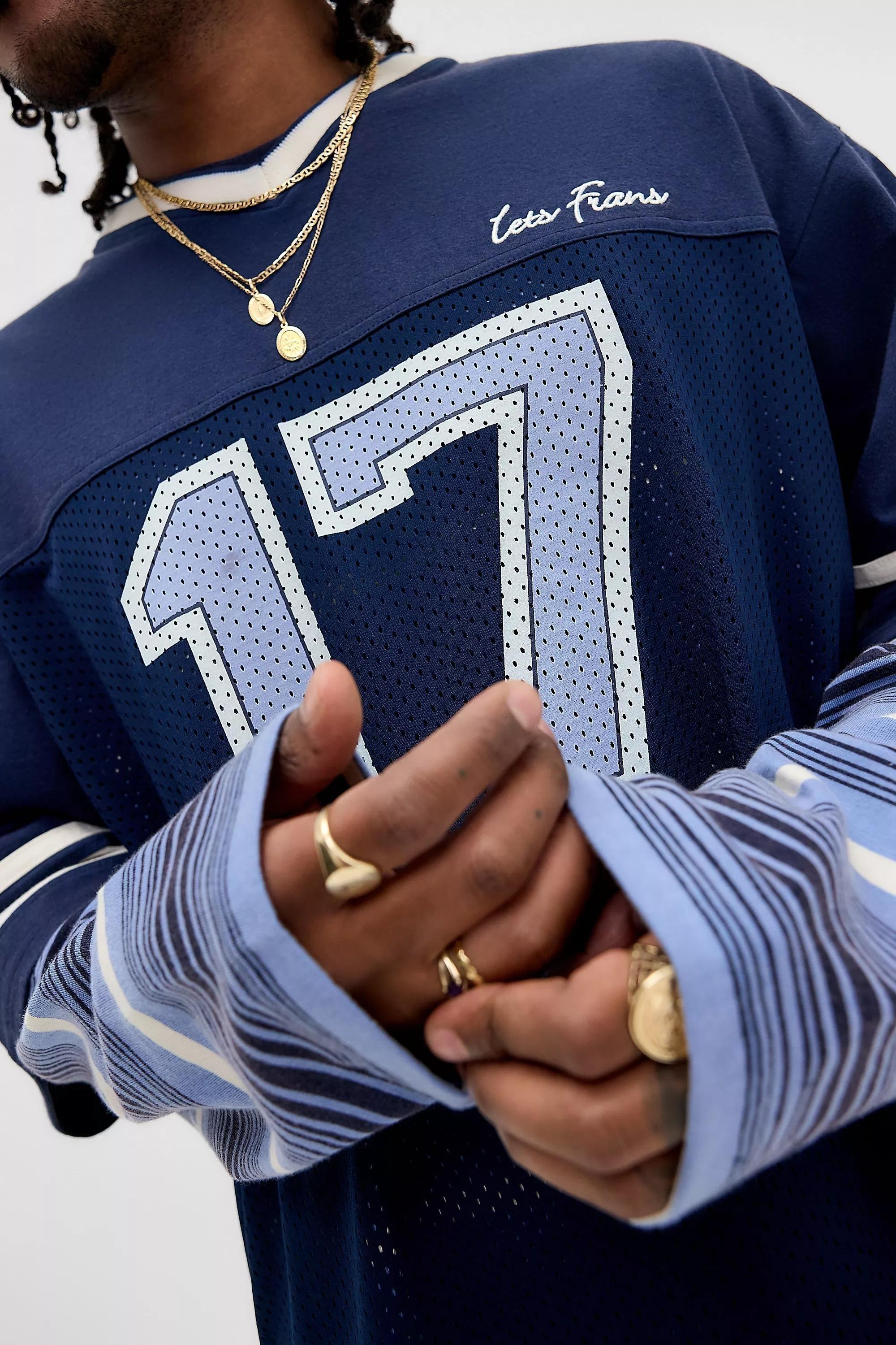 Navy Iets Frans... Mesh Pritned T-Shirt, NAVY, large image number 2