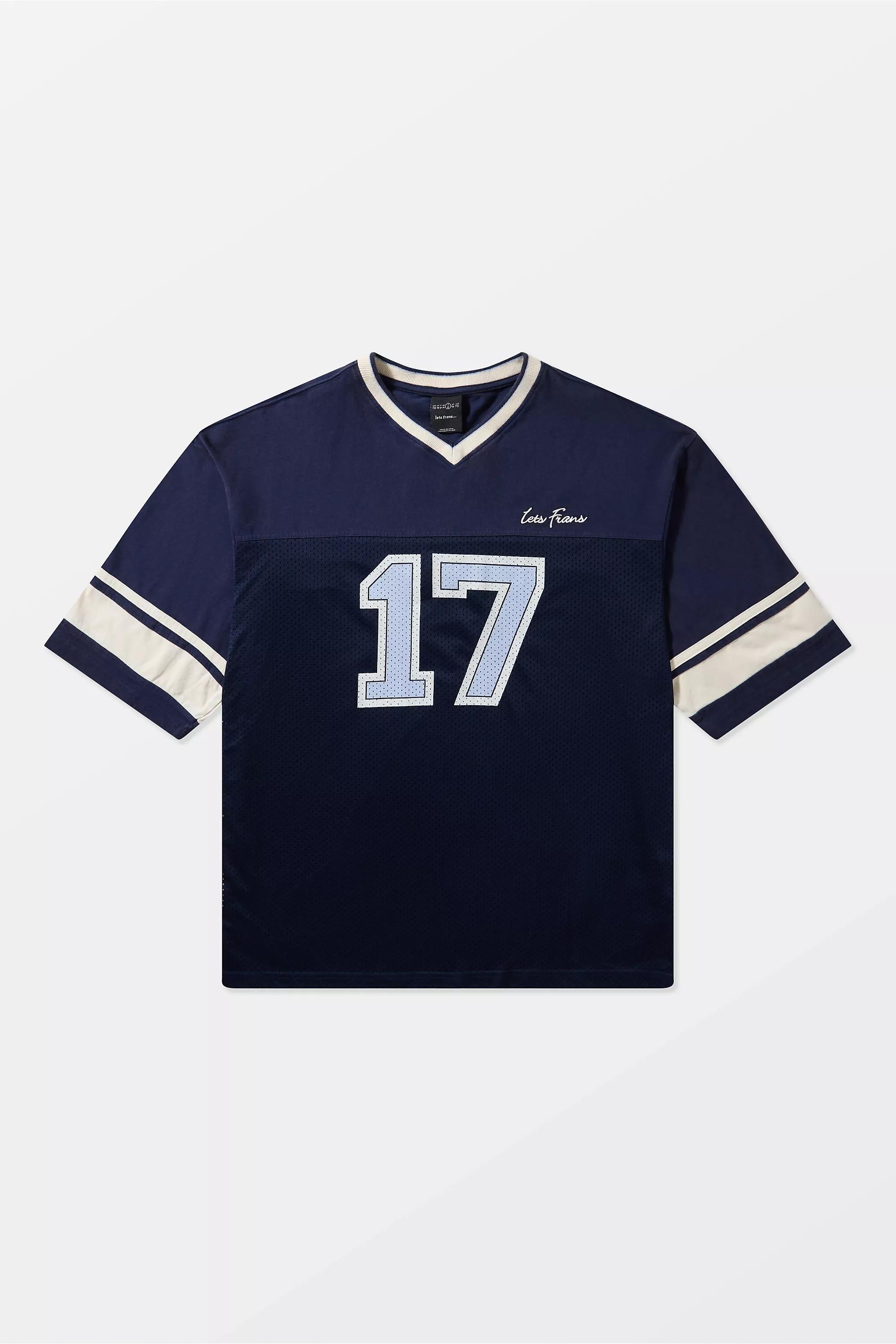 Navy Iets Frans... Mesh Pritned T-Shirt, NAVY, large image number 4