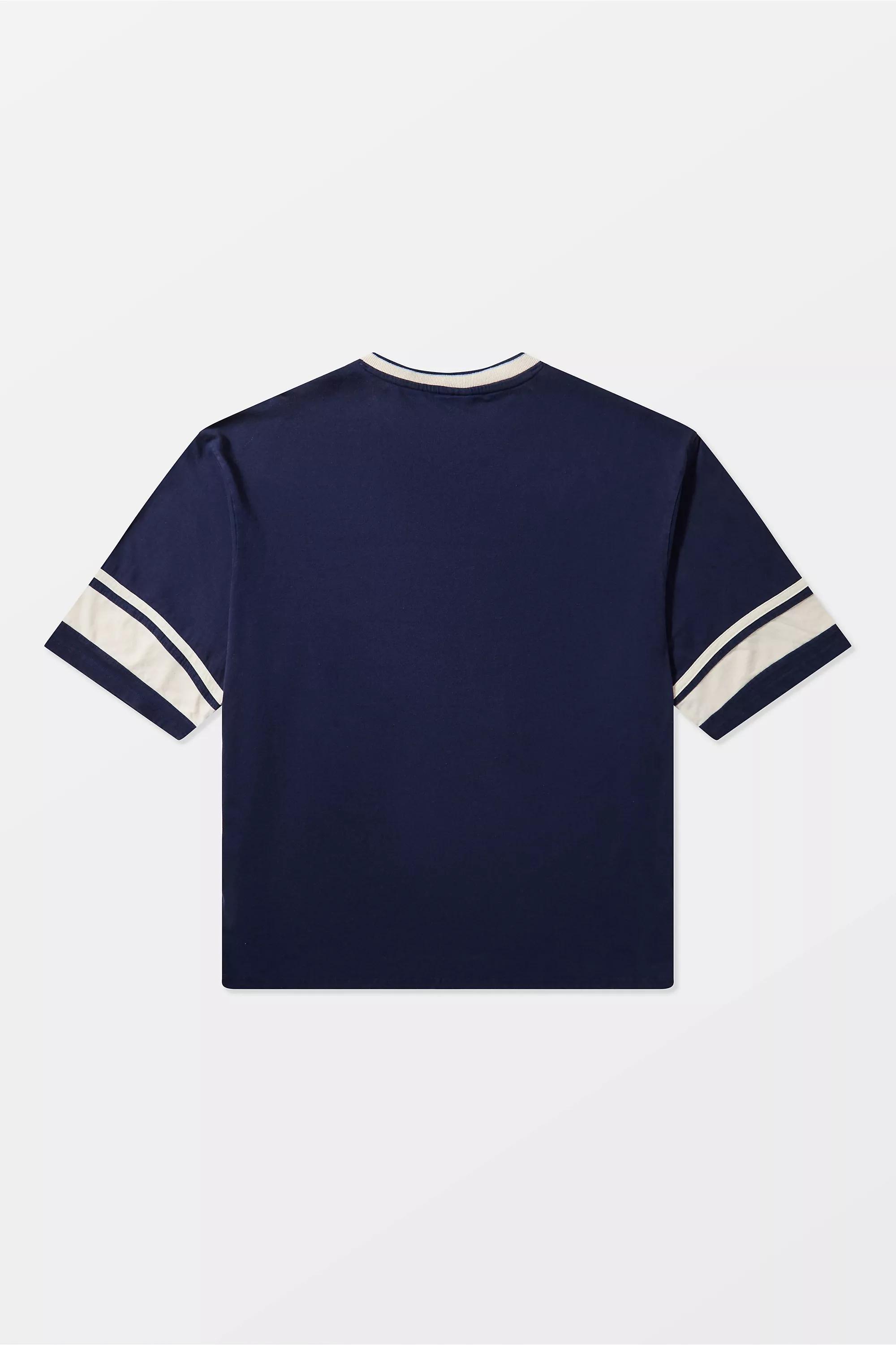 Navy Iets Frans... Mesh Pritned T-Shirt, NAVY, large image number 5
