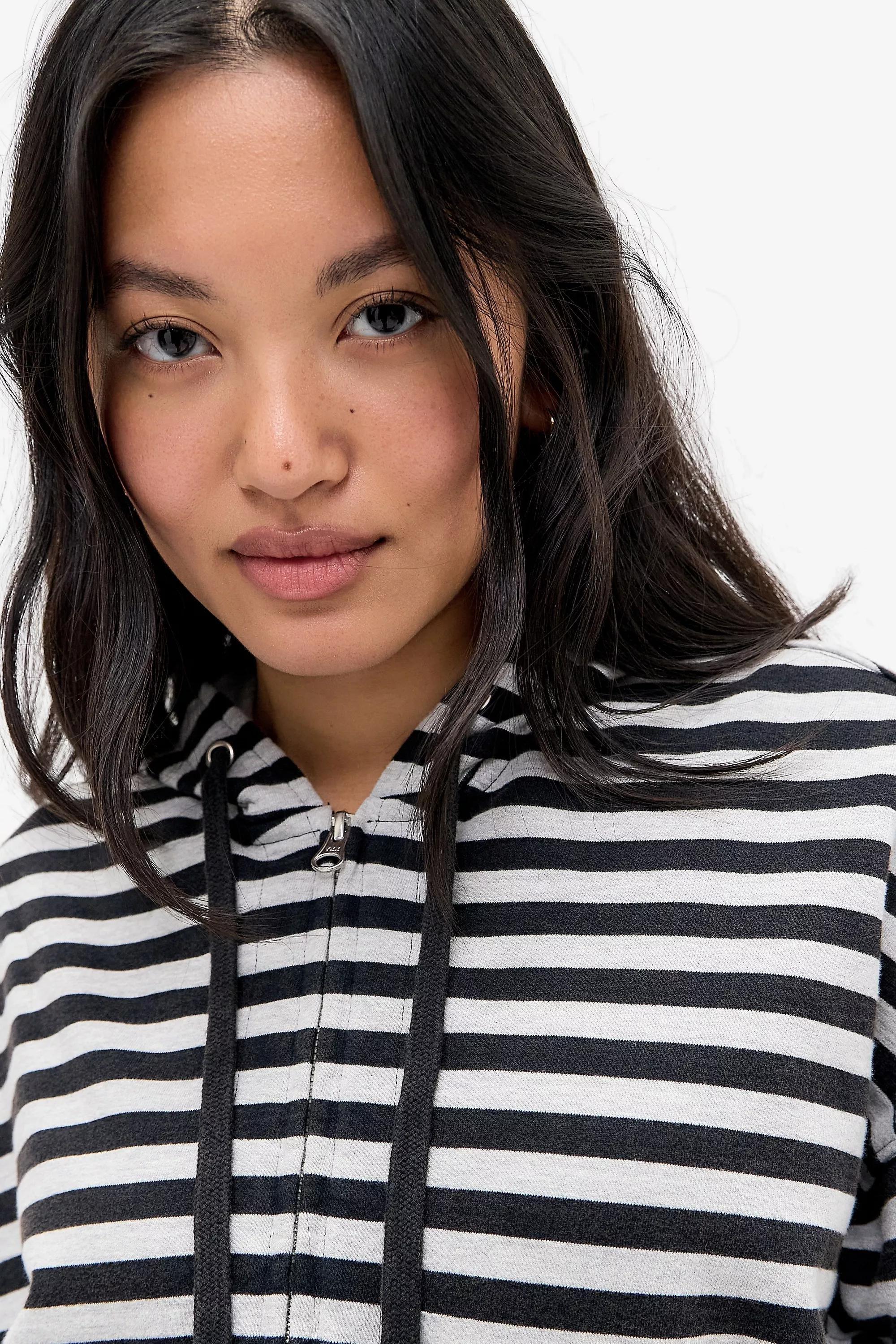 Grey Bdg Easy Stripe Cropped Hoodie, GREY, large image number 2