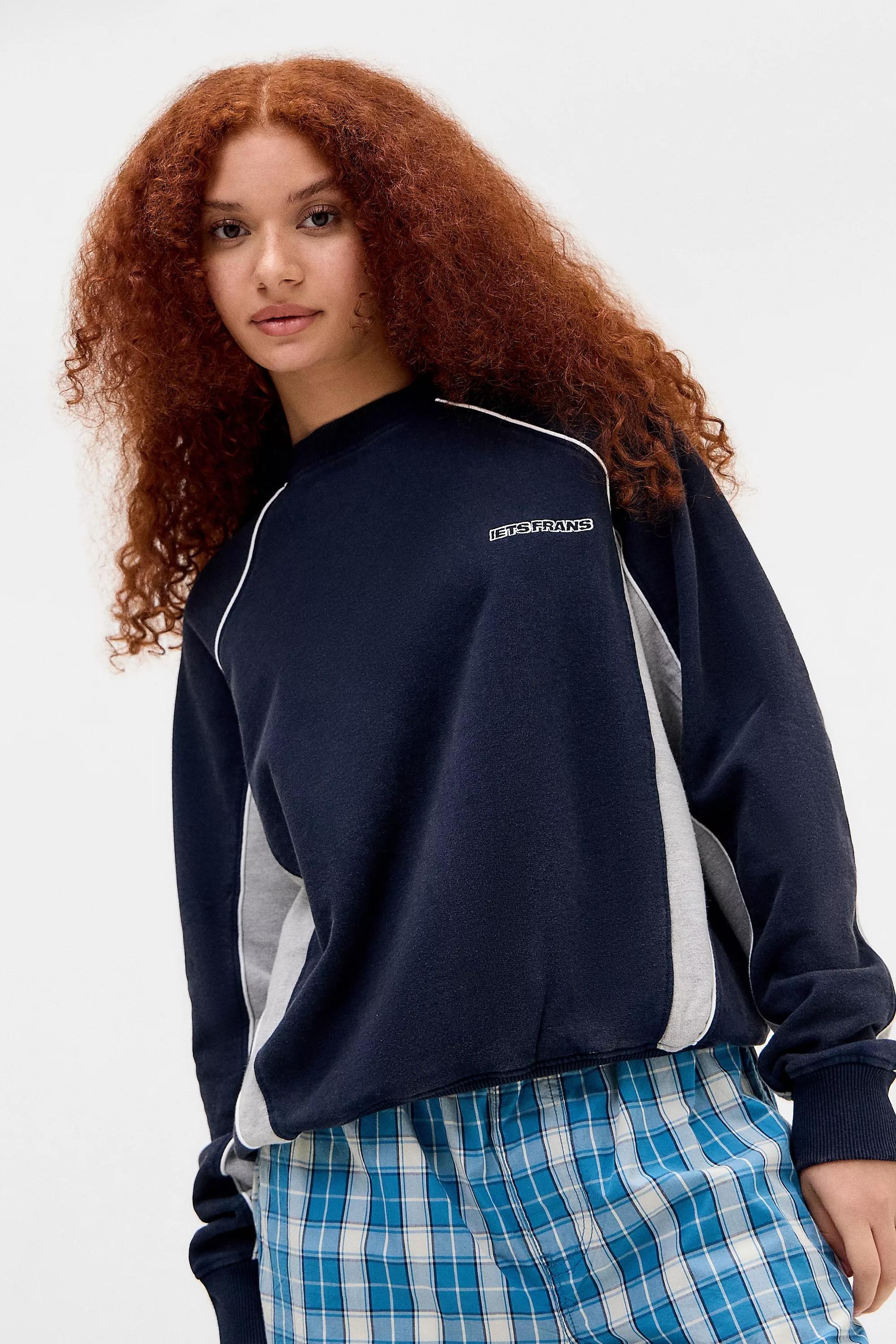 Navy Iets Frans... Harri Panelled Sweatshirt, , large image number 0