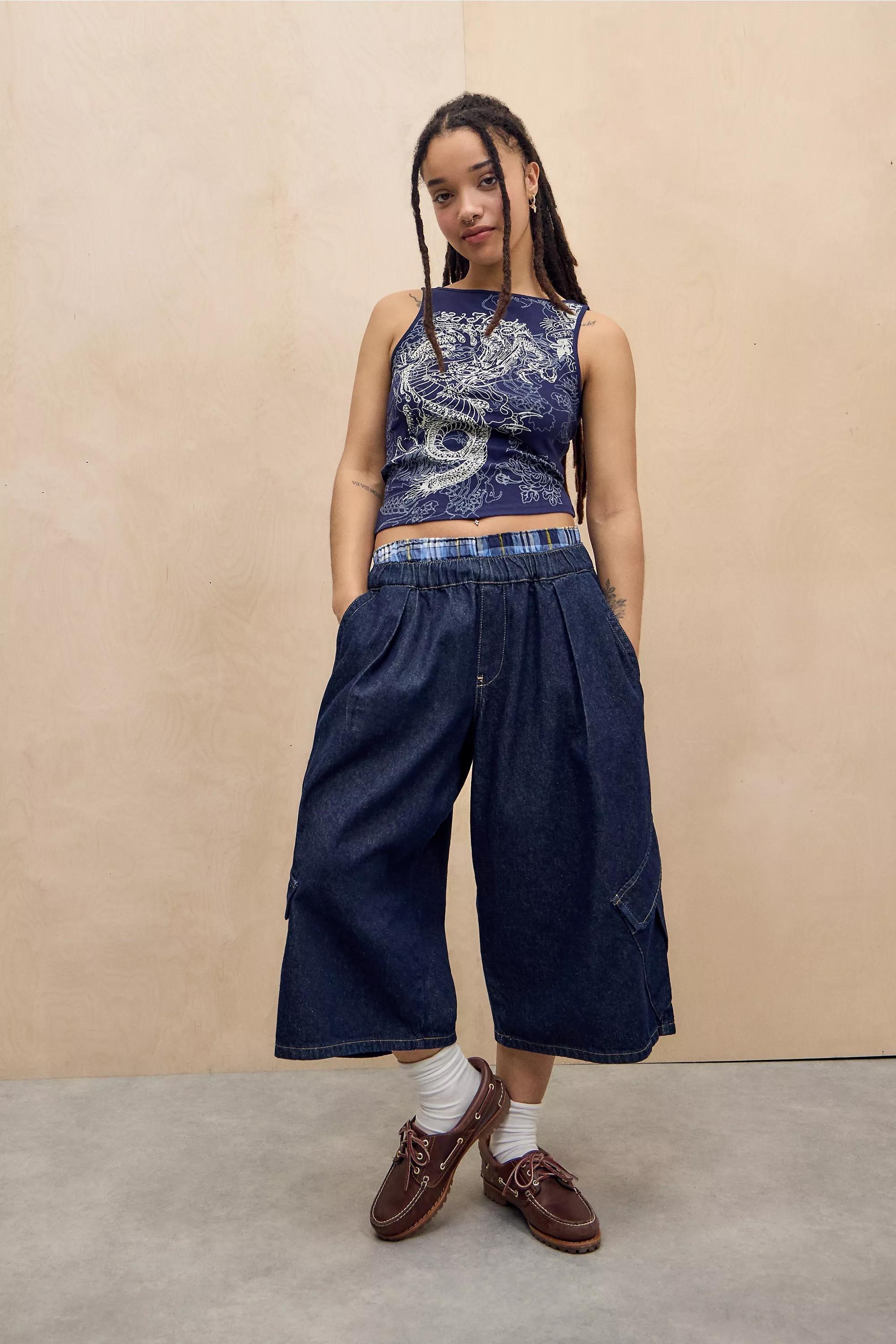 UO Ed Hardy Dragon Tank Top, BLUE, large image number 4