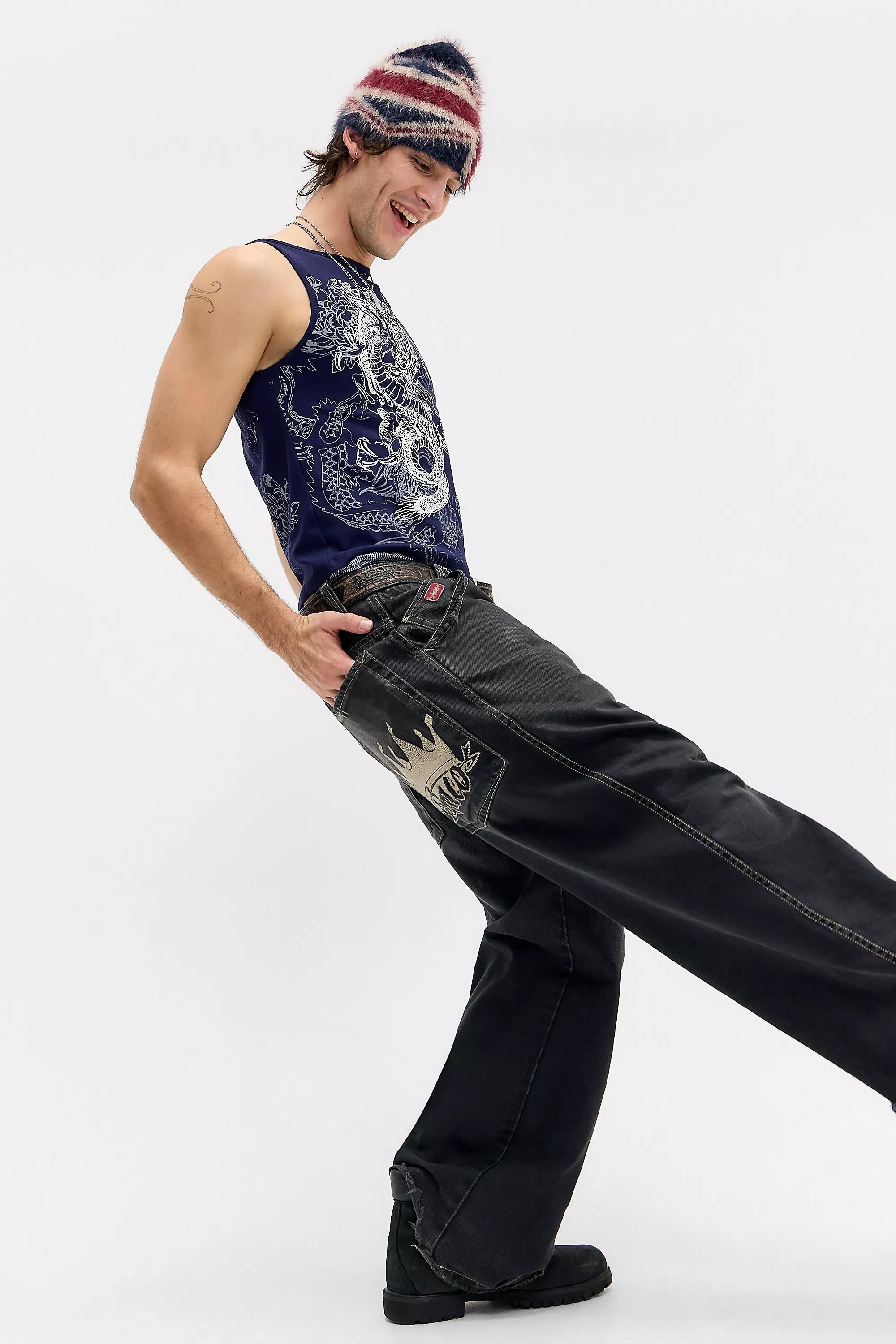 UO Ed Hardy Dragon Tank Top, BLUE, large image number 9