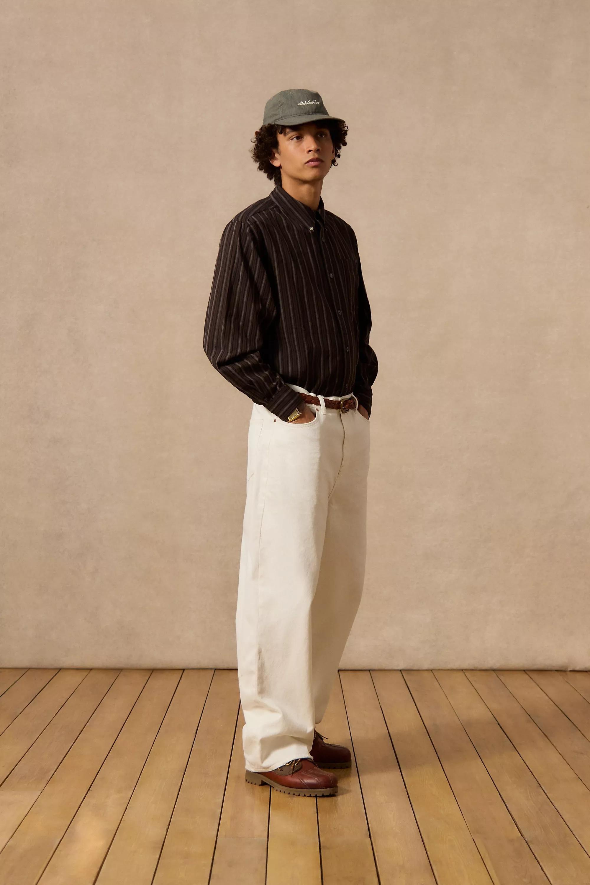 Brown Loom Brown Nolan Stripe Shirt, BRN, medium