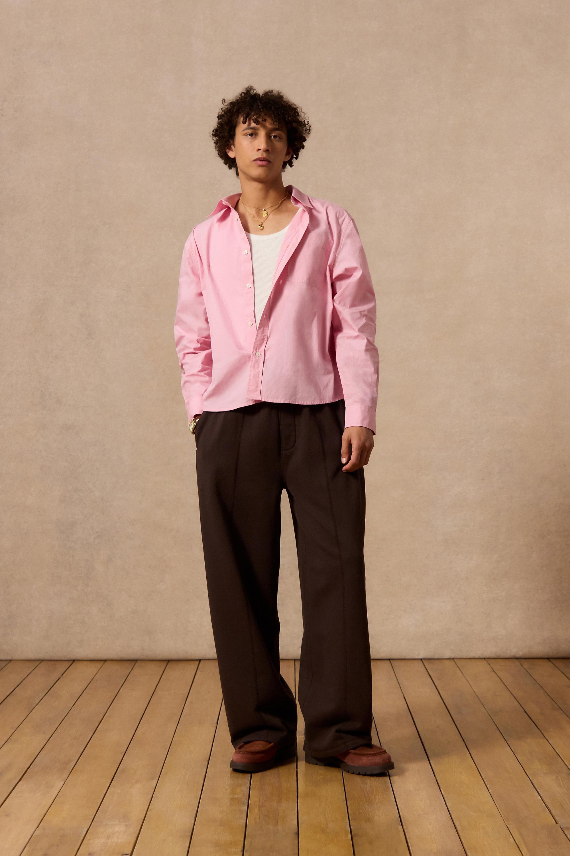 PINK Loom Nolan Pink Poplin Business Shirt, PINK, large image number 0
