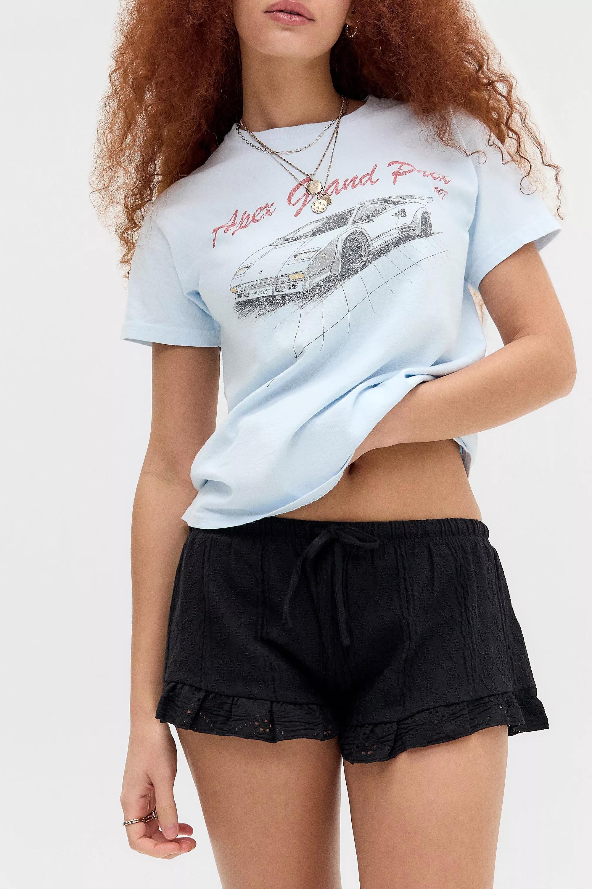 Kimchi Blue Jules Broderie Mini Shorts, , medium
