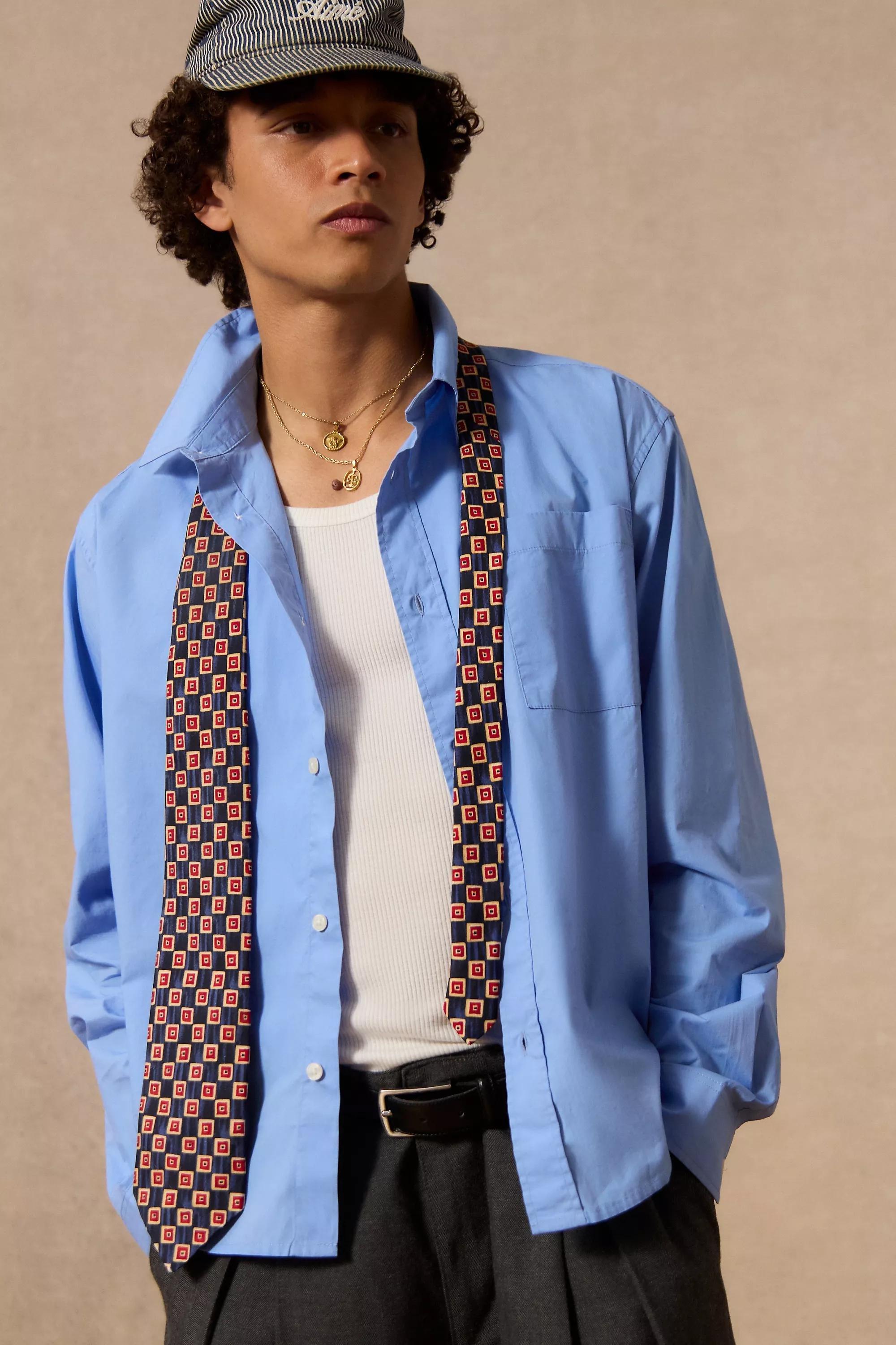 BLUE Loom Blue Nolan Business Shirt, BLUE, large image number 1