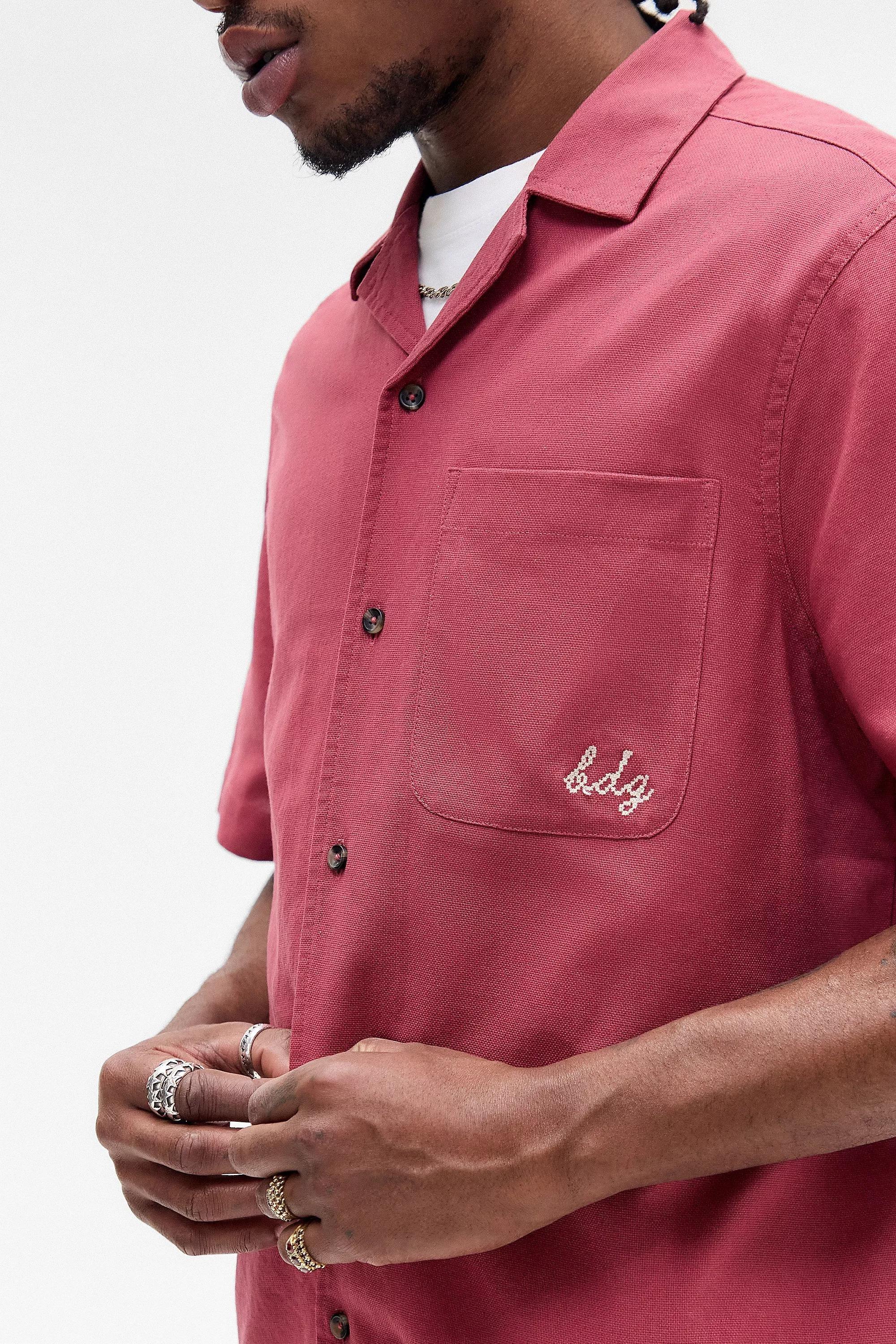 Red Bdg Western Embroidered Shirt, , large image number 3