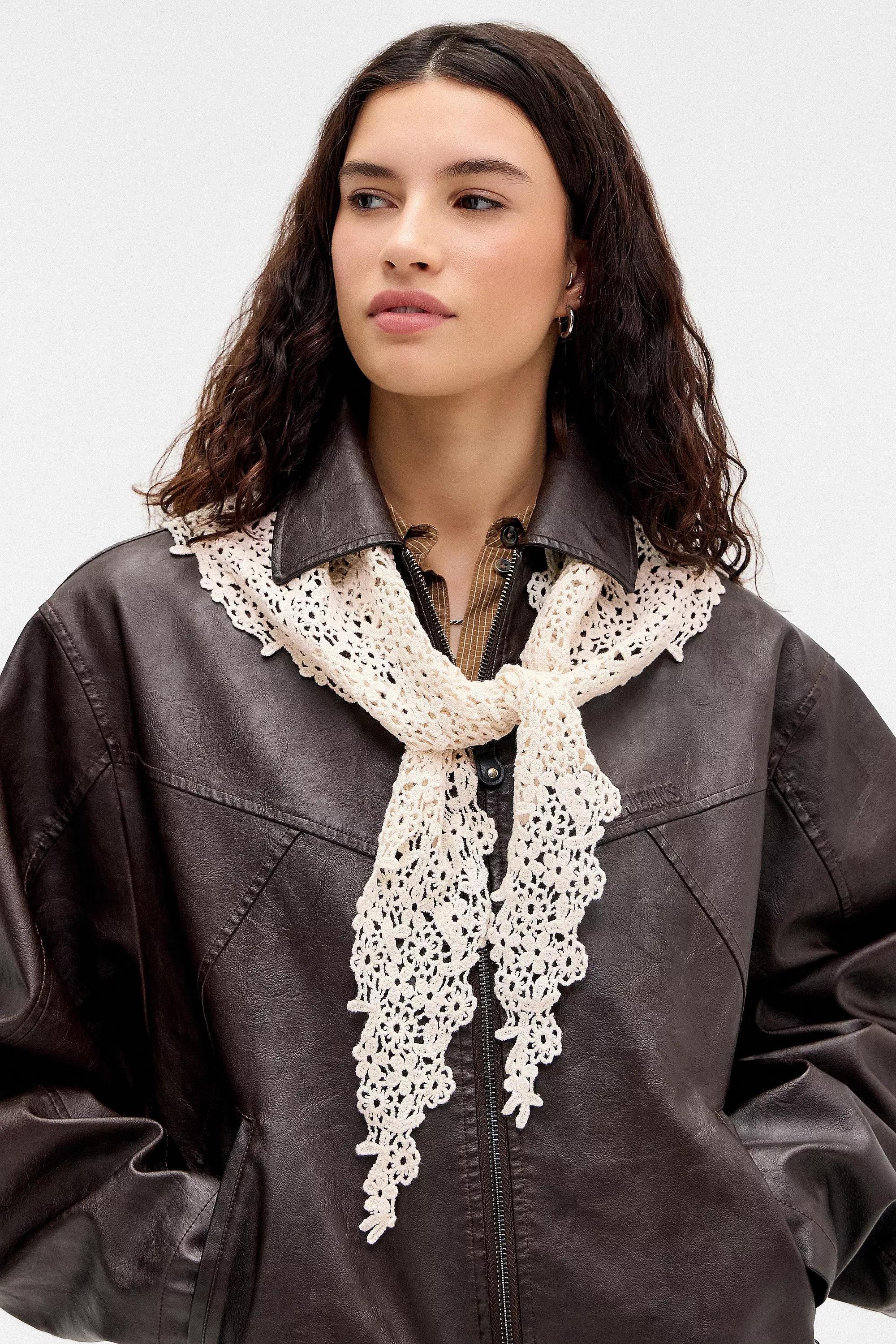 Cream Uo Lace Headscarf, IVRY, large image number 0