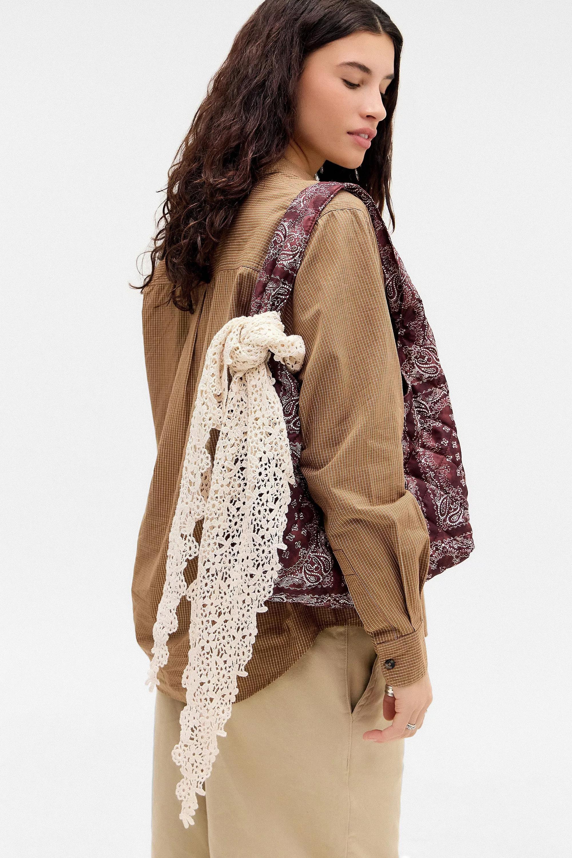 Cream Uo Lace Headscarf, IVRY, large image number 2