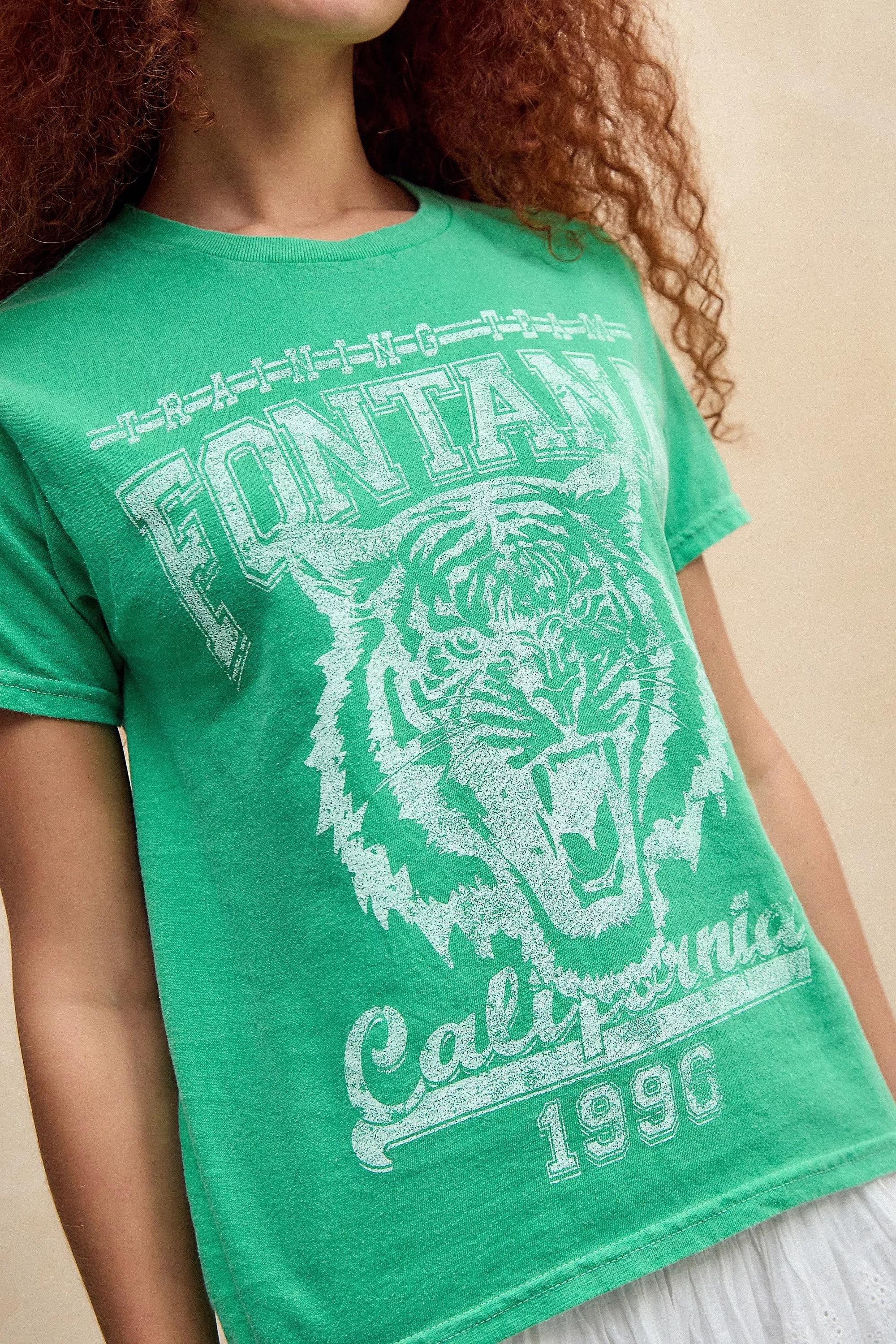 Green Uo Printed Relaxed T-Shirt, , large image number 2
