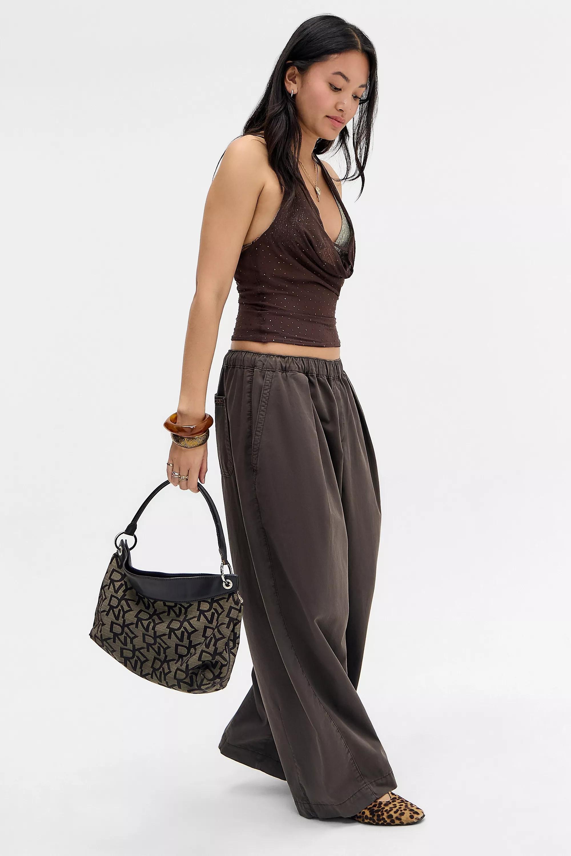 BROWN Silence + Noise Cali Cowl Neck Diamantأ&copy; Top, BRN, medium