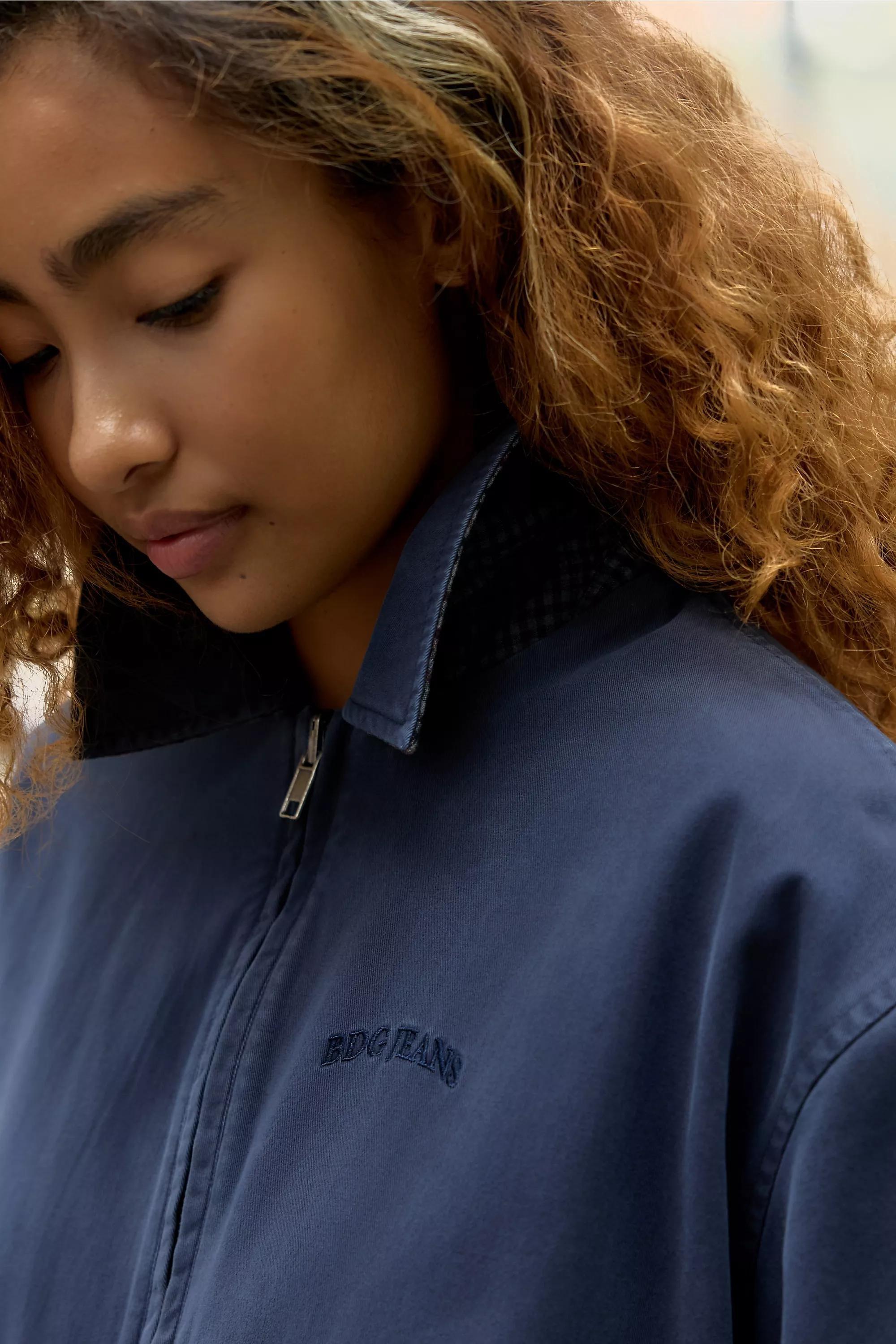 NAVY BDG Reversible Harrington Jacket, NAVY, medium